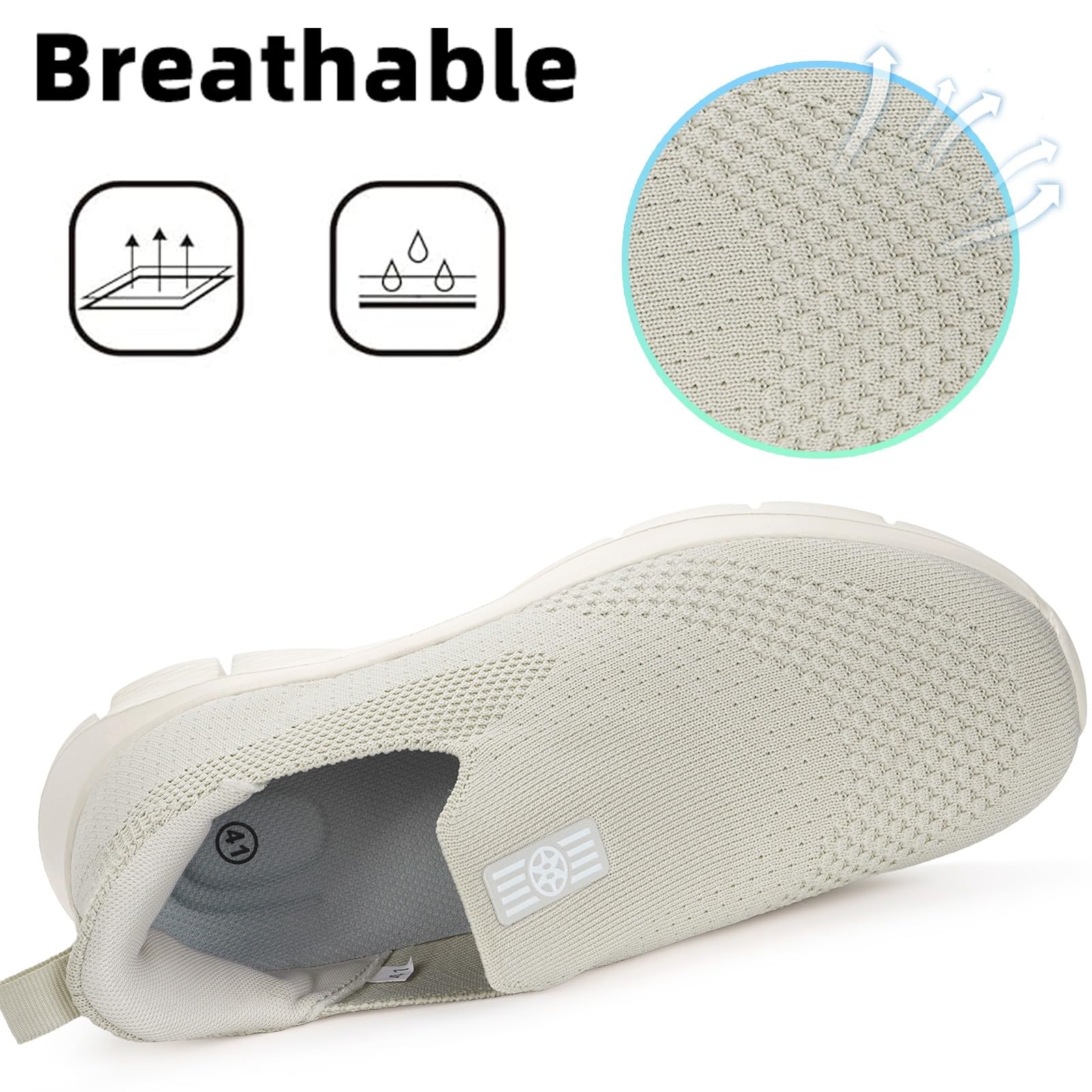 ZUSERIS Sneaker da Donna Uomo Slip in Scarpe da Camminata Ginnastica Corsa Sportive Passeggio Knit Comodo 36-46