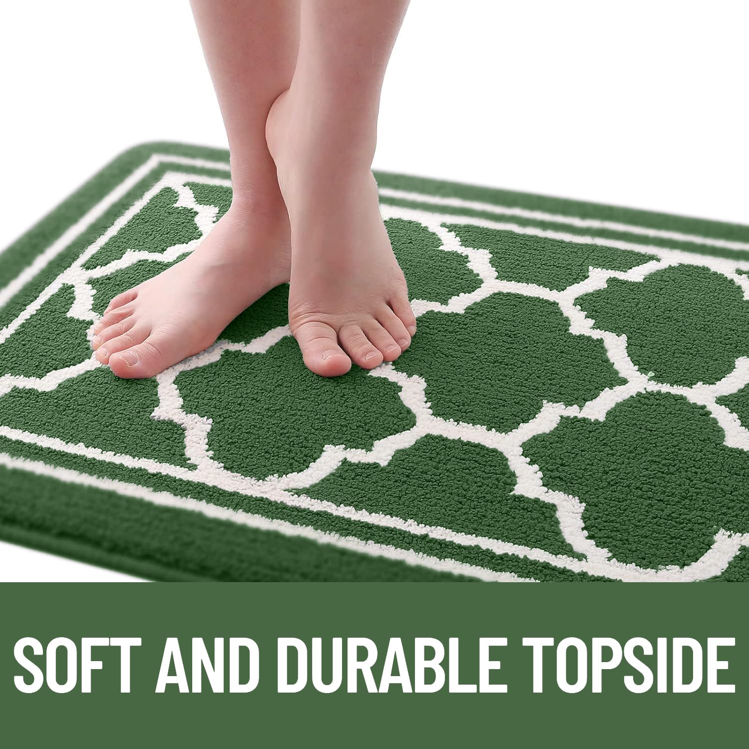Homaxy Washable Door Mats Indoor, Dirt Trapper Mat Absorbent Non-Slip Low Profile Doormat for Entrance Inside, Kitchen - Image 3