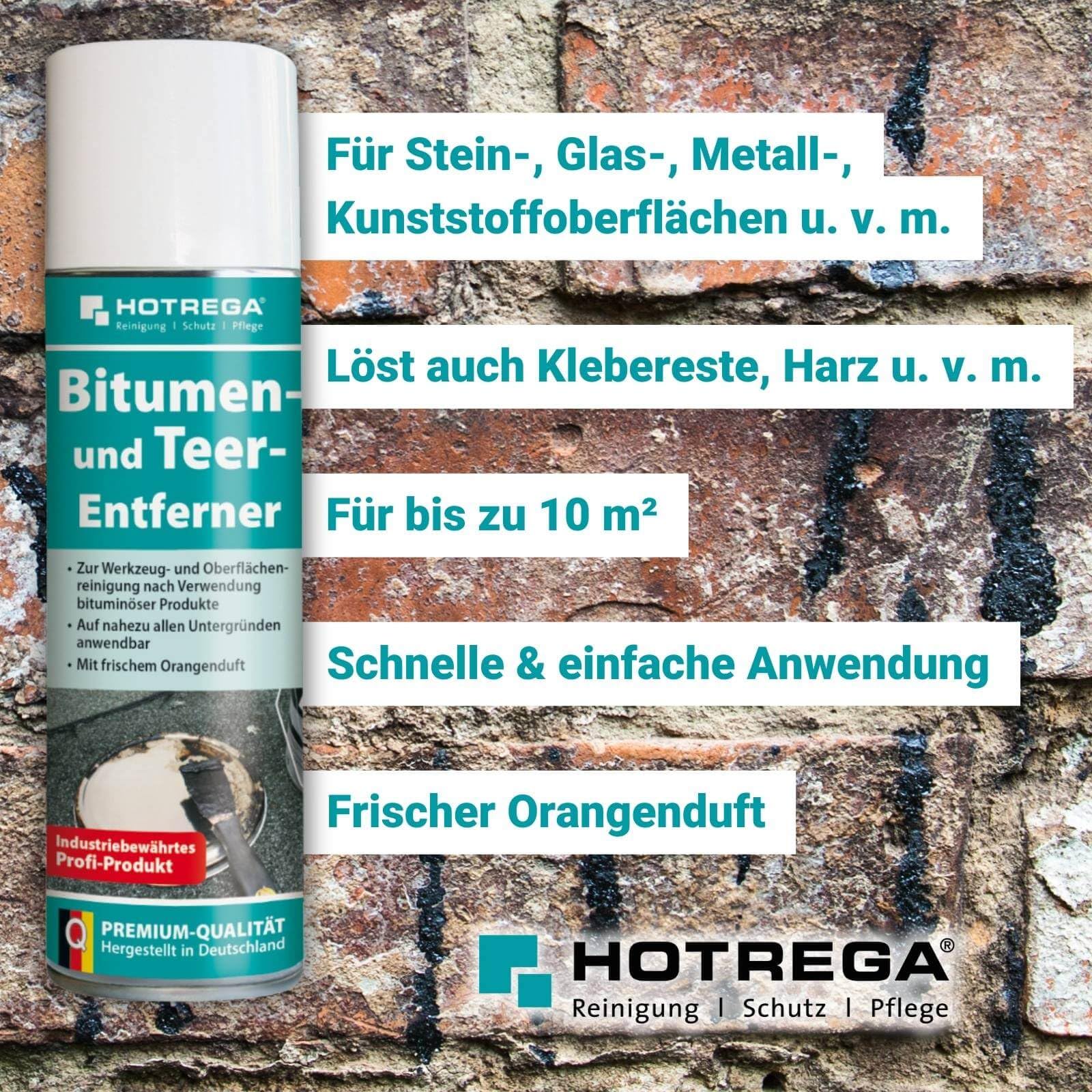 HOTREGA Bitumen- und Teer-Entferner 300 ml - entfernt auch Harz, Ruß, Gummiabrieb, Menge:2