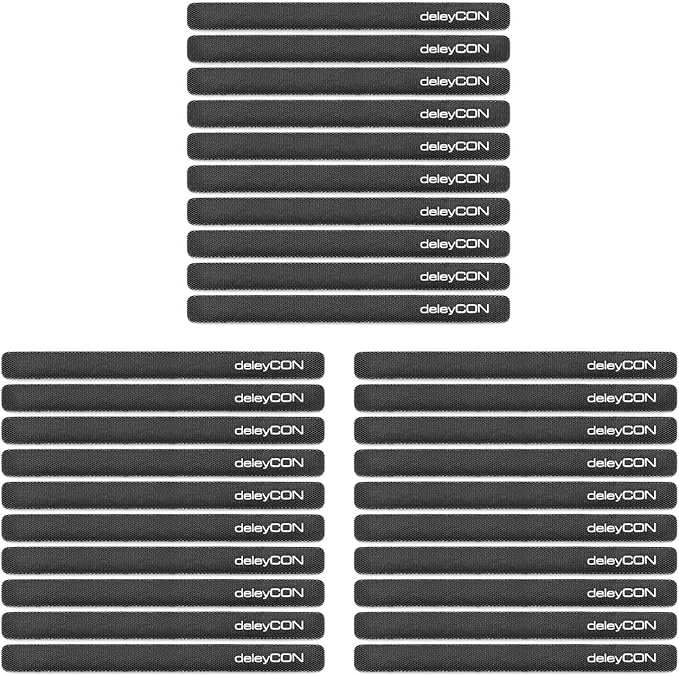 deleyCON 30 x Velcro Cable Ties 15 cm Velcro Tape 12 mm Wide Cable Management Cable Organiser