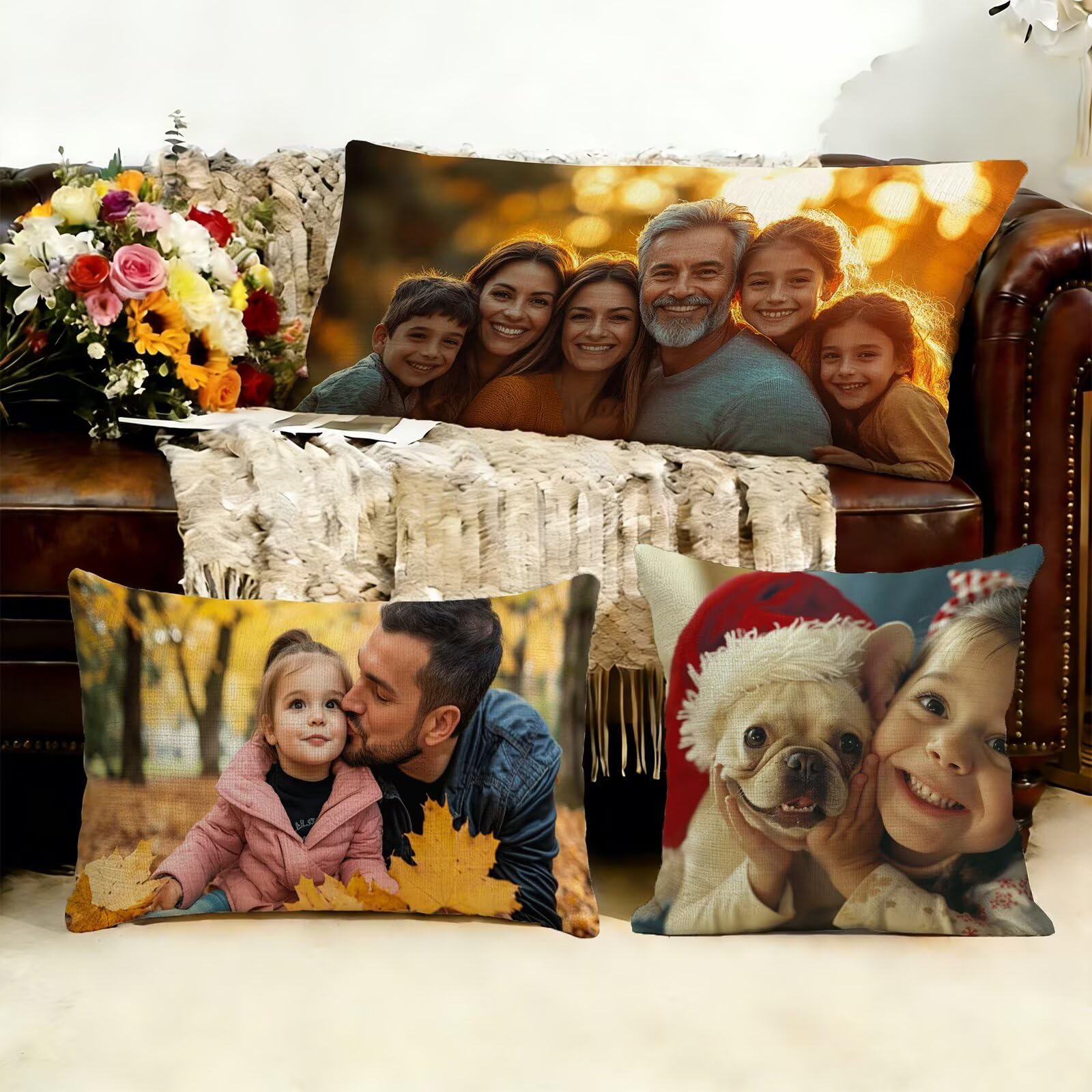 Cojin Personalizado Foto a Doble Cara 60x180cm - Cojines Exterior,Funda de Almohada Impermeable - Regalo Original para San Valentín y Aniversario Parejas para Cama Sofa Terraza Salon Jardin J1-79