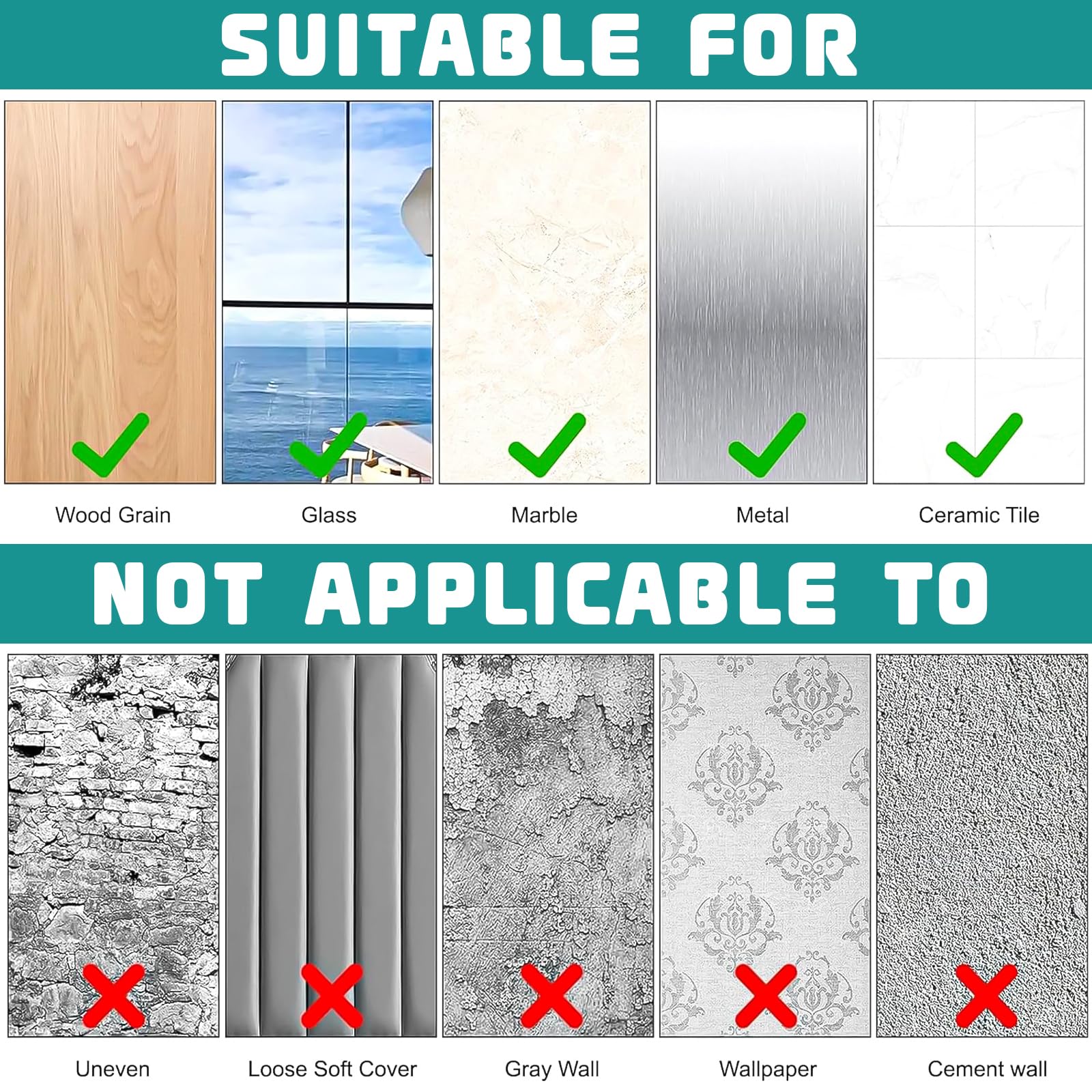 YOUNGSAY 10 Miroirs Muraux Adhésifs Carrés 15x15cm Et 20x20cm - Miroirs Acryliques Flexibles Antidéflagrants Pour Décoration