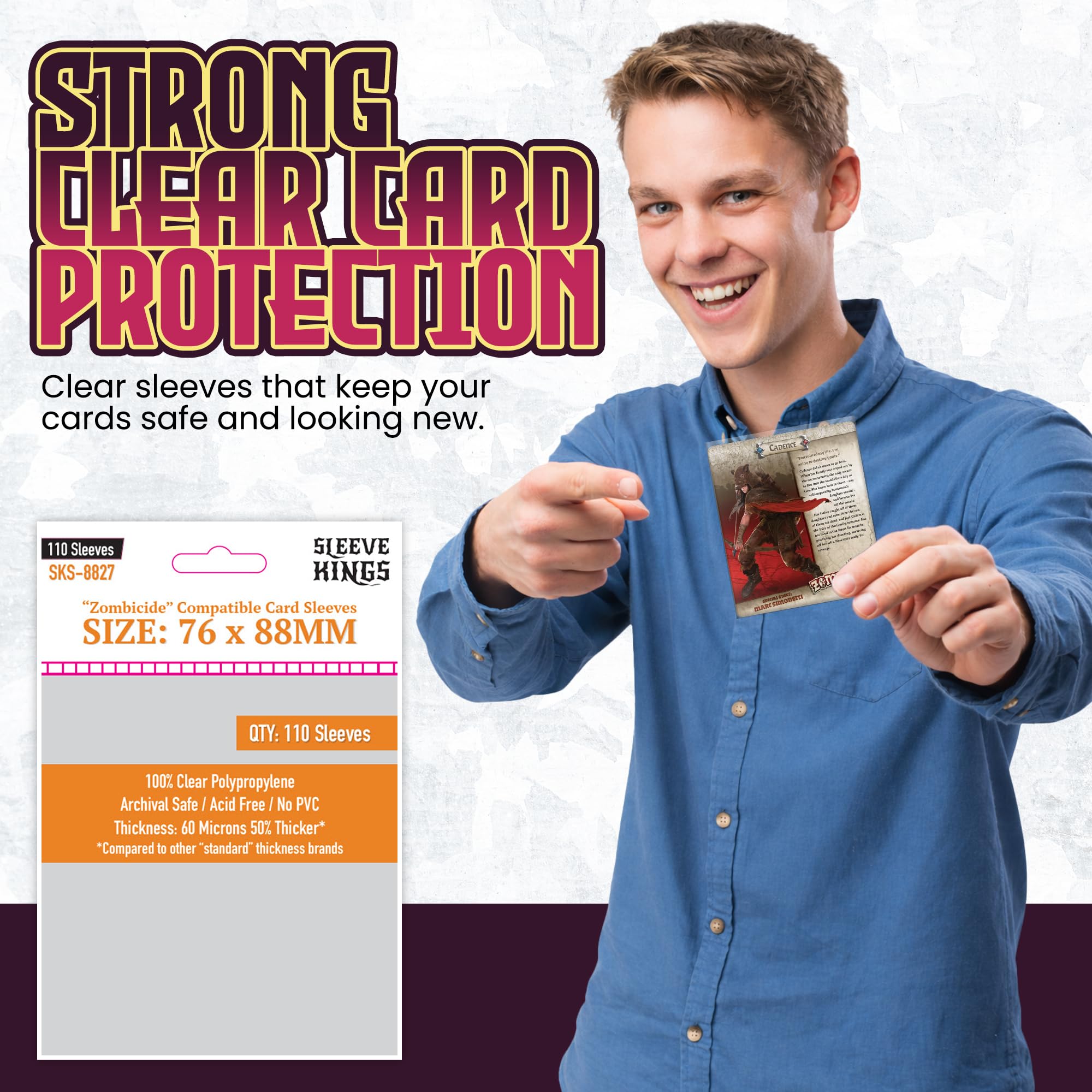 NEO SLEEVES　ZOMBIE　ゾンビ　スリーブ Amazon.co.jp: 76x88mm Zombicide Compatible Card Sleeves (110) : ホビー