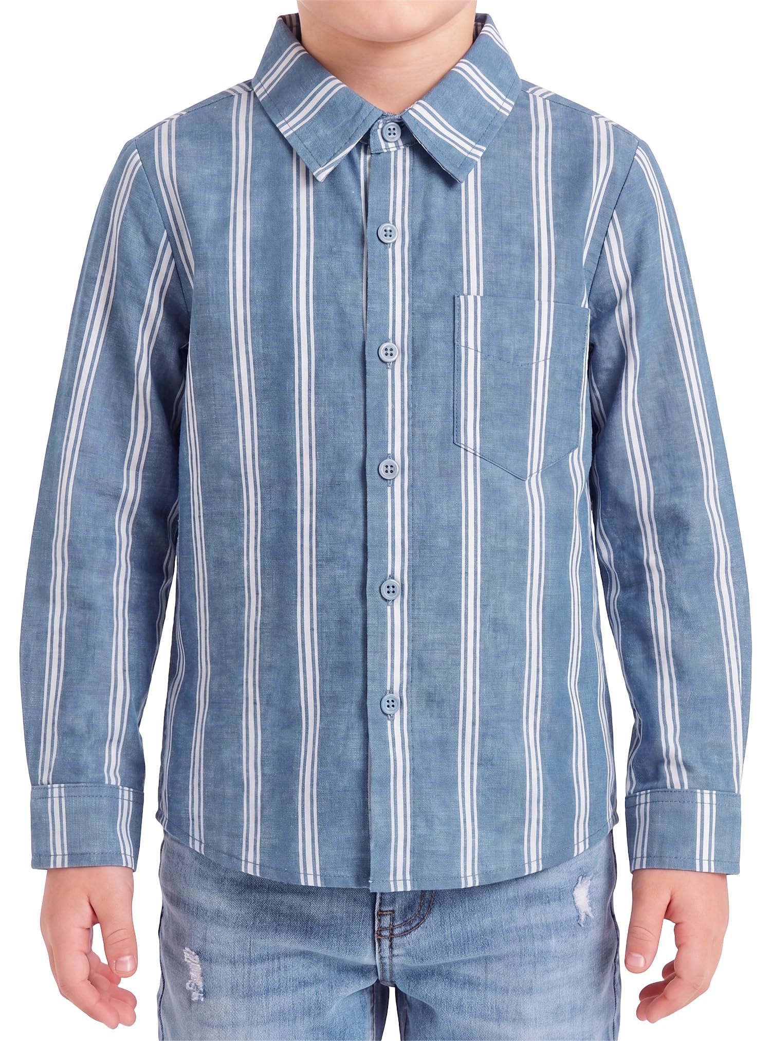 Boys Hawaiian Button Down Shirt, Pure Combed Cotton Short Sleeve Size 3-15Y