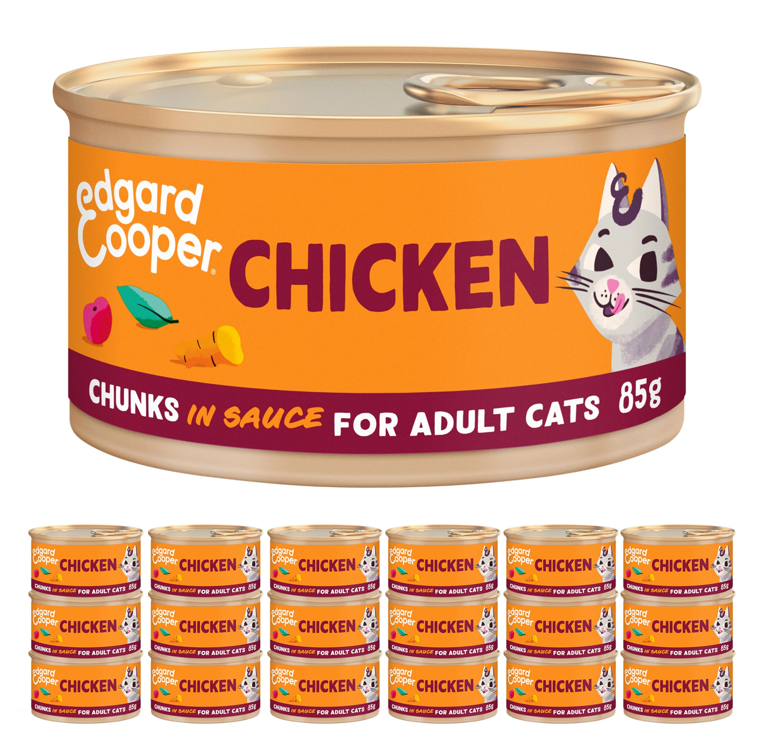 Sponsored Ad – Grain Free Wet Cat Food in Gravy for Adult Cats (Chicken 16 x 85g), Natural Cat Food in Chunks for Sterilized or Active Cats, No Added Sugar