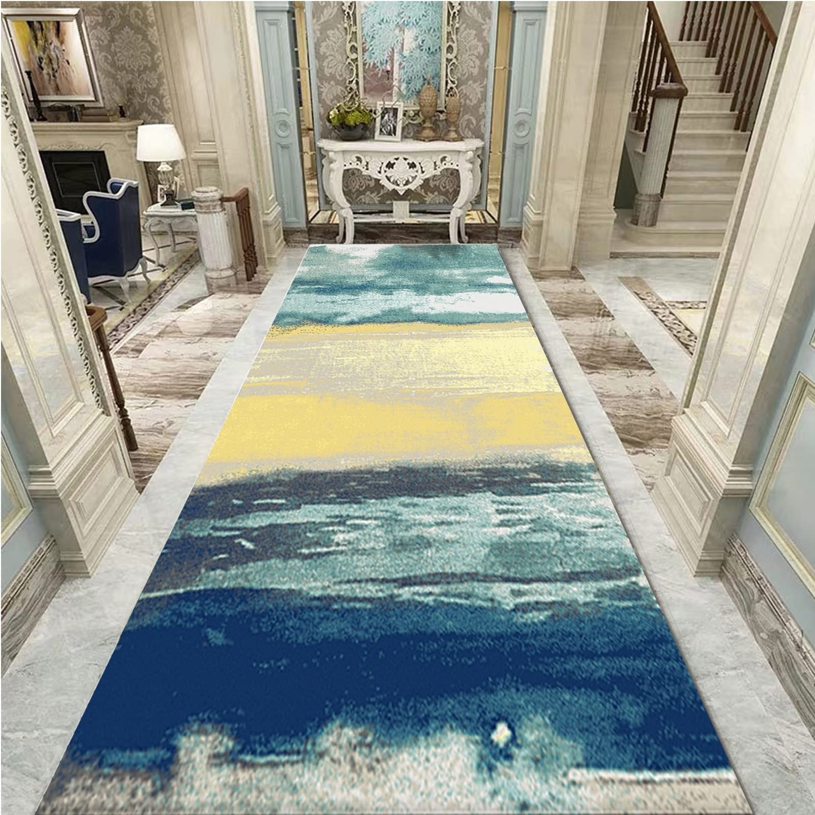 Hallway Carpet Runner Non-Slip Washable Modern Extra Long Runner Rug for Corridor Stairs Hall, Narrow Area Rugs Width 60cm 70cm 80cm 100cm (Size : 2.6