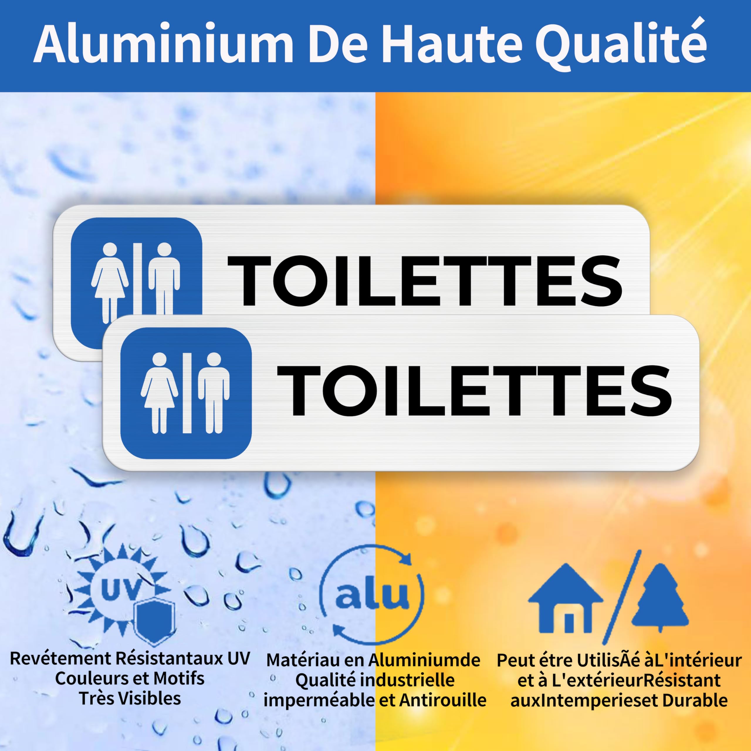 Panneau De Salle D'attente, 2 Panneaux D'avertissement D