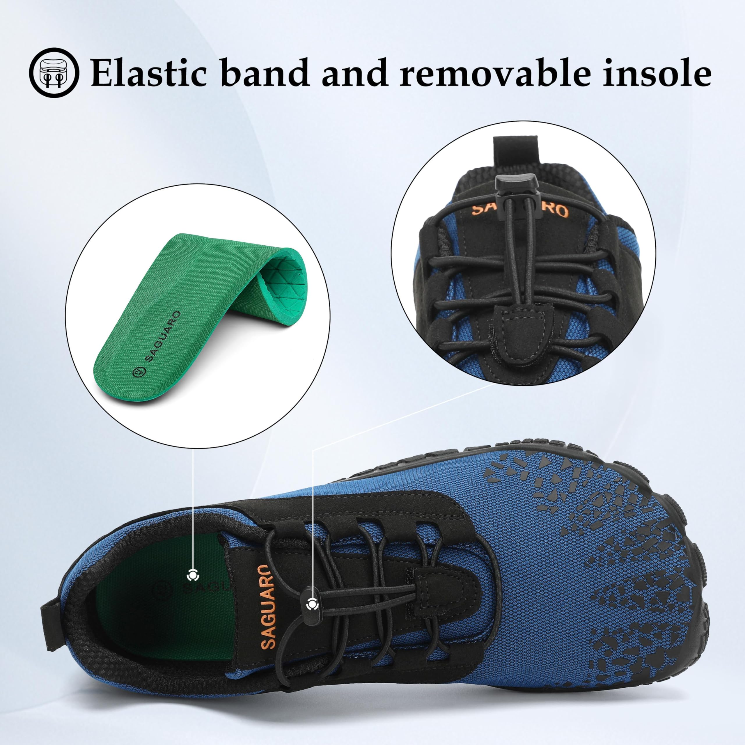 SAGUARO Scarpe Barefoot Minimaliste Uomo Scarpe da Trail Trekking Scarpette da Scoglio