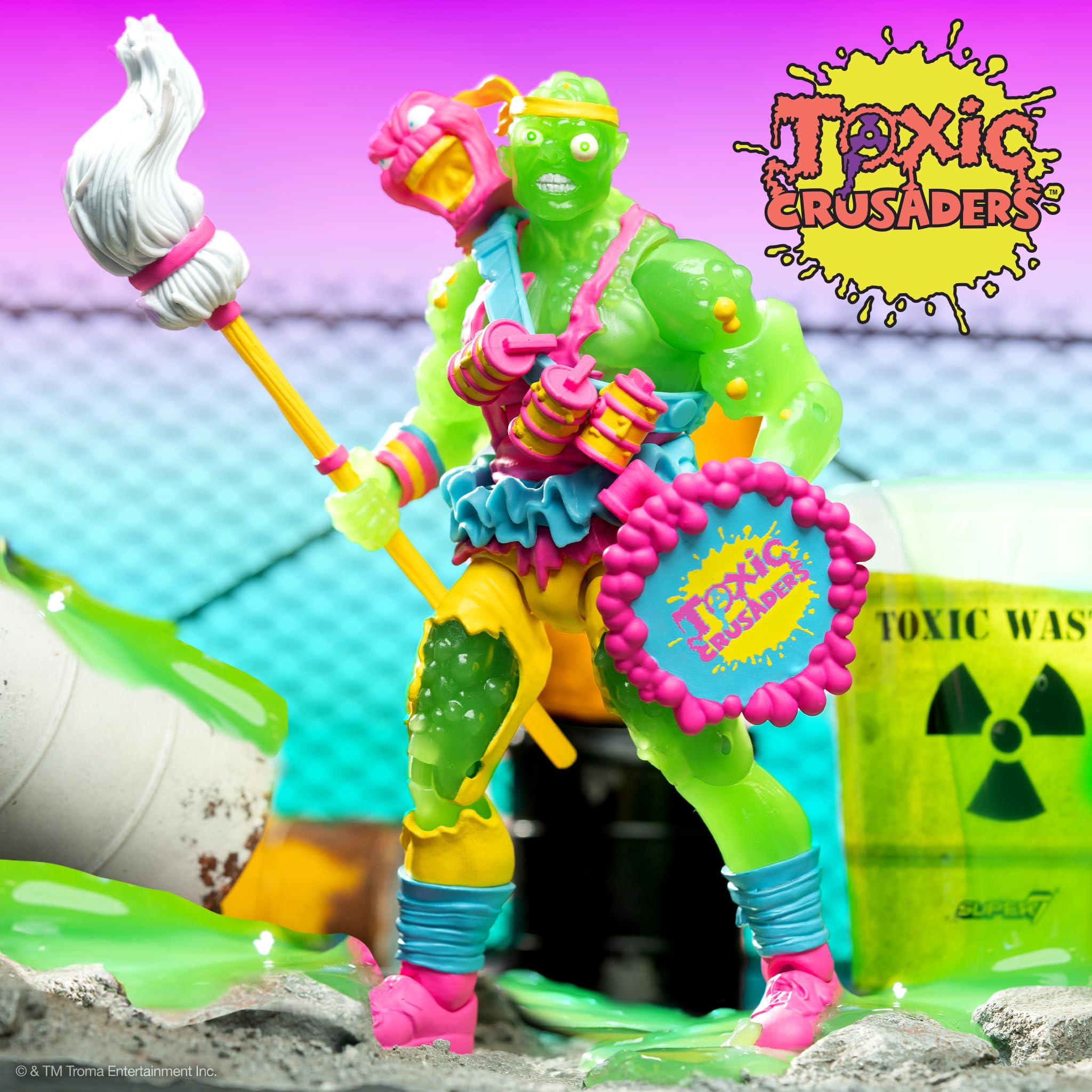 Amazon.com: Super7 ULTIMATES! Toxic Crusaders Toxie (Slime Glow