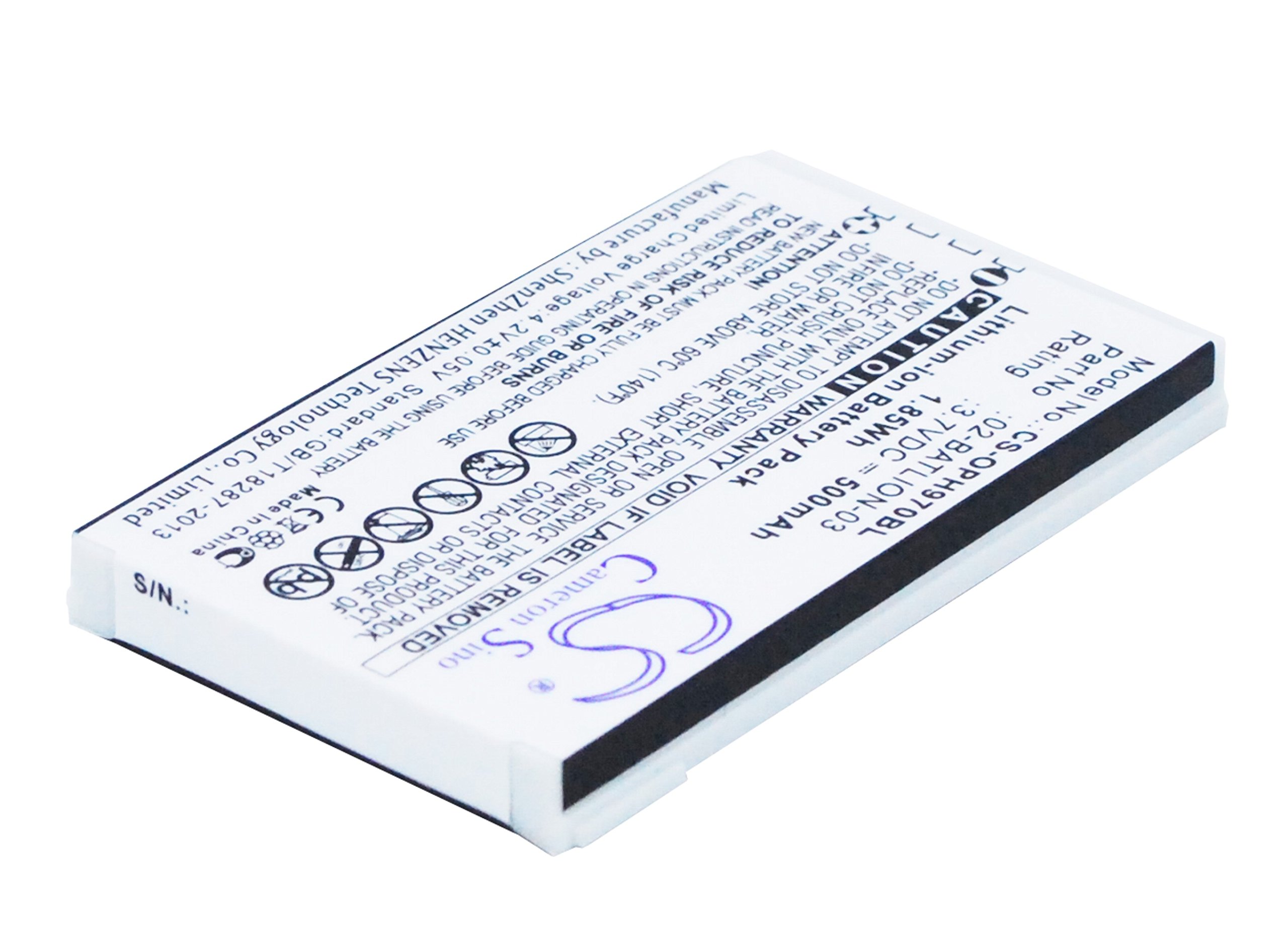 Battery for Opticon OPL-7724 OPL-7734 OPL-9700 OPL-9712 OPL-9713 OPL-9723 OPL-9724 OPL-9725 OPL-9727 OPL-9728 02-BATLION-03 11267 ORBLIOP0012 LIONX