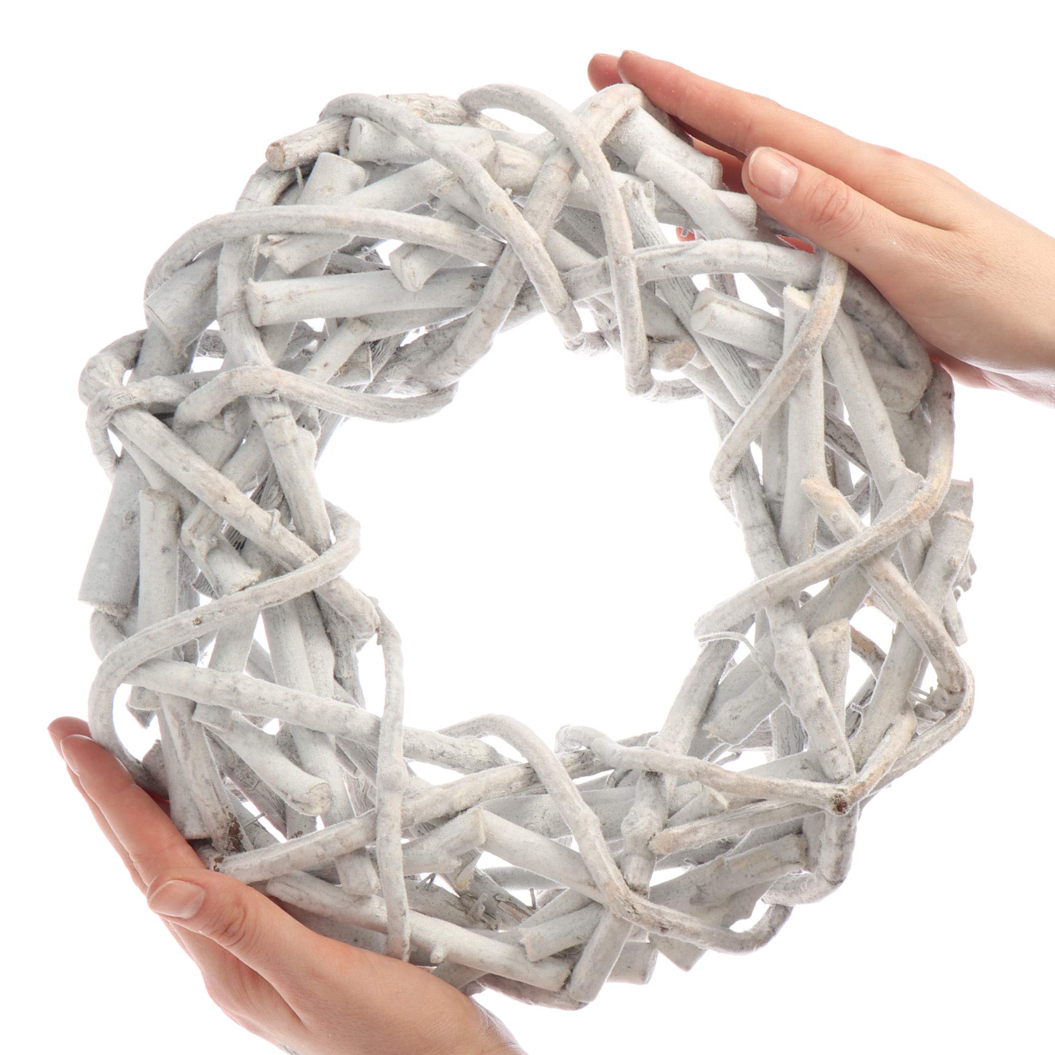 Couronne De Vigne Avec étoiles 30cm - Couronne Décorative En Branches Naturelles, Pour Table Ou Porte, DIY