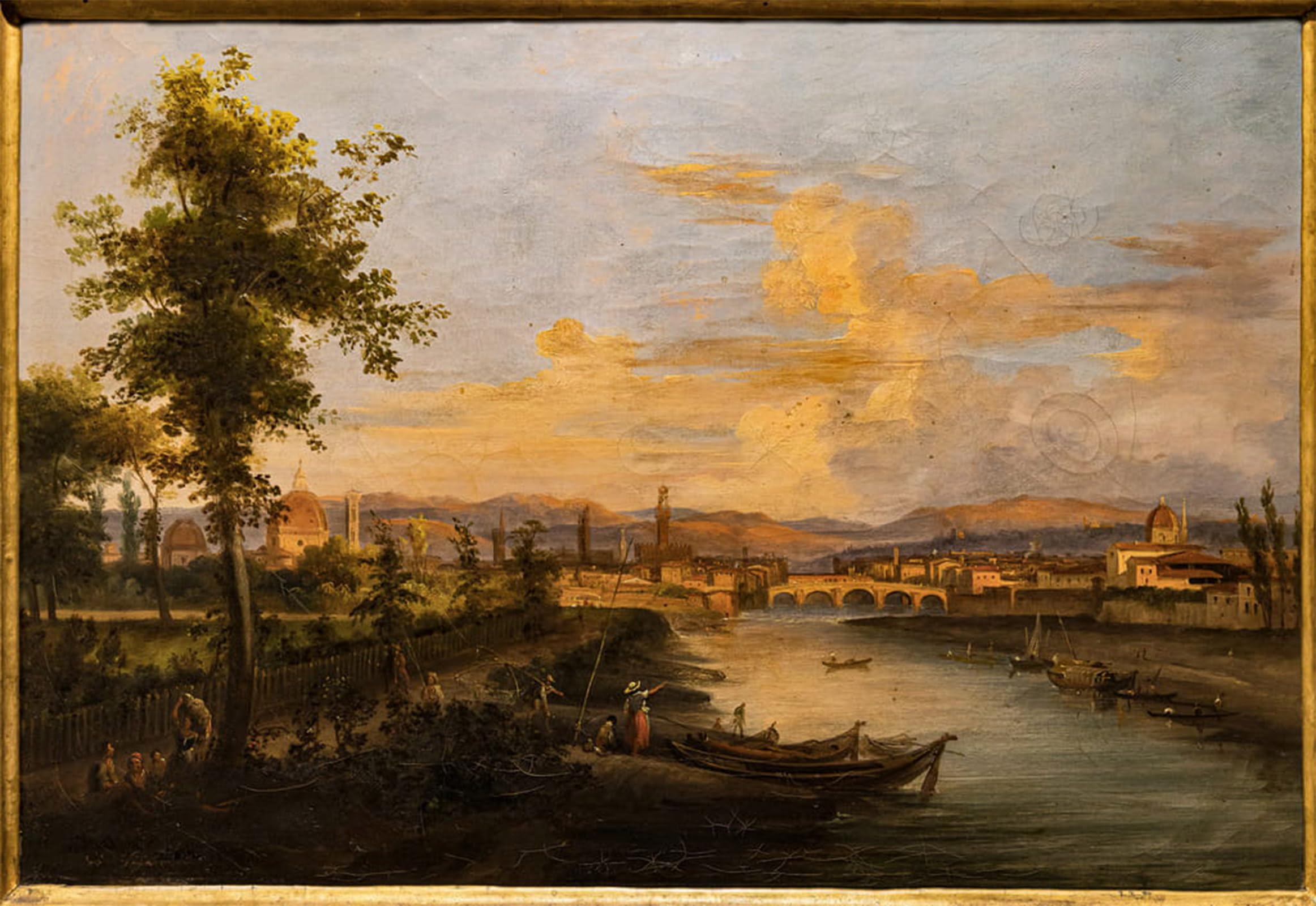 POSTERIIk Famous Animal Posters Vintage Picture View of the Arno by Famou Painter Modern Wall Decor for Home Decor 60x90cm