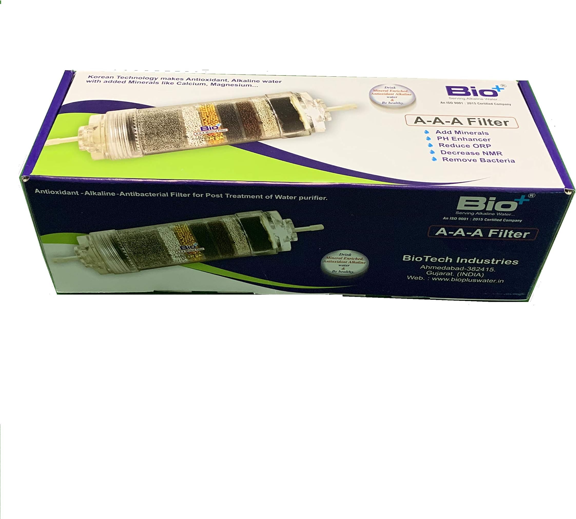 CAPTOLIFE Alkaline | Bio+ AAA | Alkaline Mineral Cartridge | with All The Installation Accessories for RO Water Purifiers