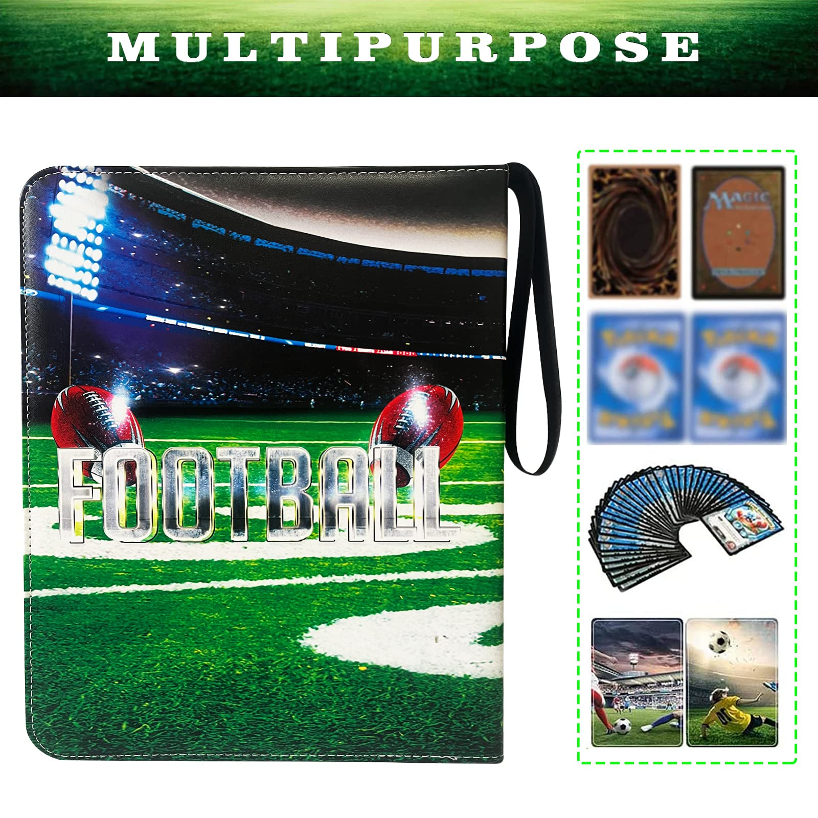 football card collector binder Amazon.com: 900 Pockets Football Cards Binder,Trading Cards Holder Card  Collectors Album,Trading Card Binder 9 Pocket with 50 Removable Sleeves for Football  Card and Sports Card : Toys & Games
