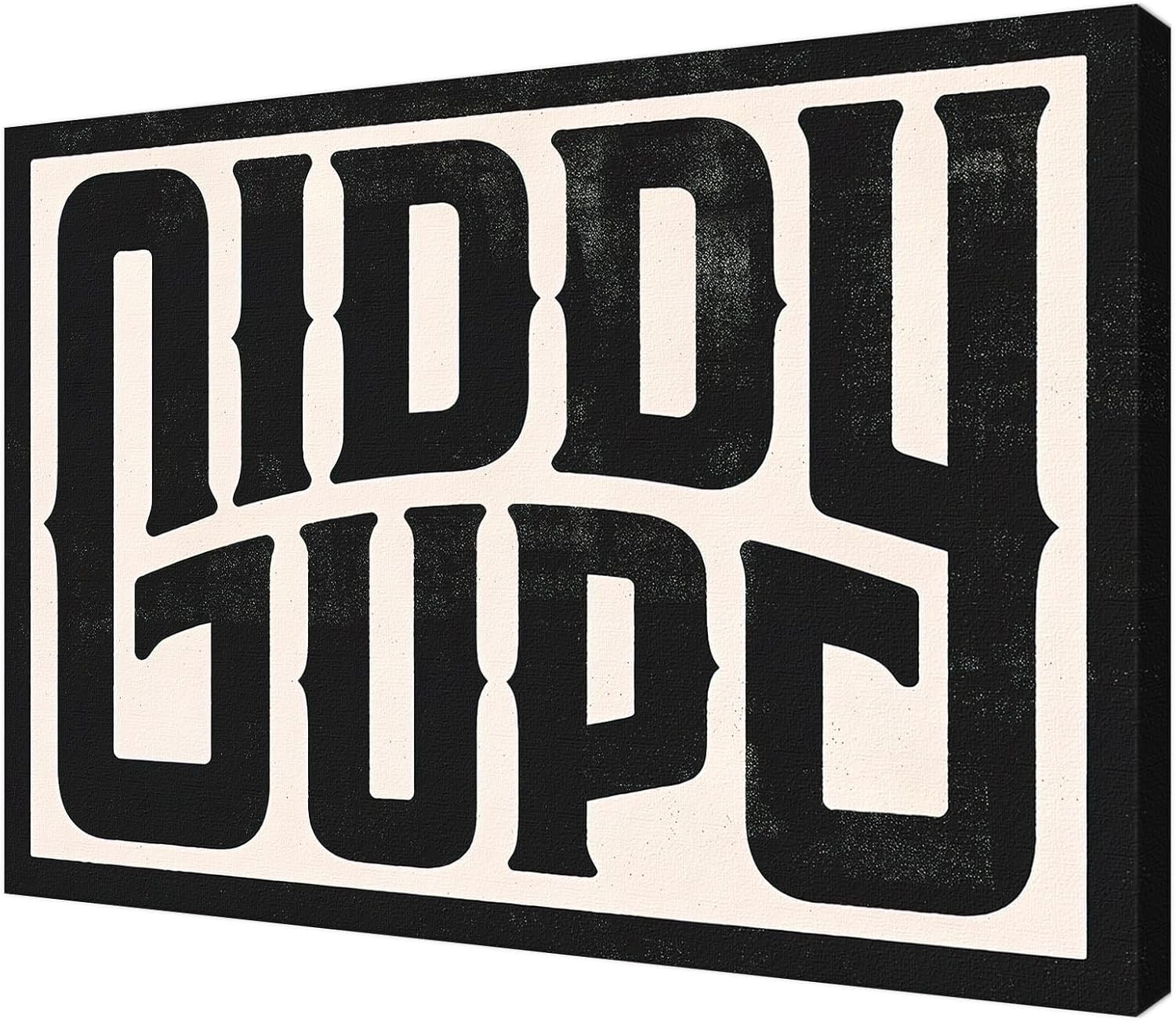 BLUEGALA Giddy Up Wall Art Print Poster For Ranch Decor