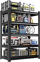 Vista 12 de Estantería de garaje de 59 pulgadas de ancho, estantería resistente de 5 niveles, estantes de almacenamiento de metal ajustables de 3000 libras