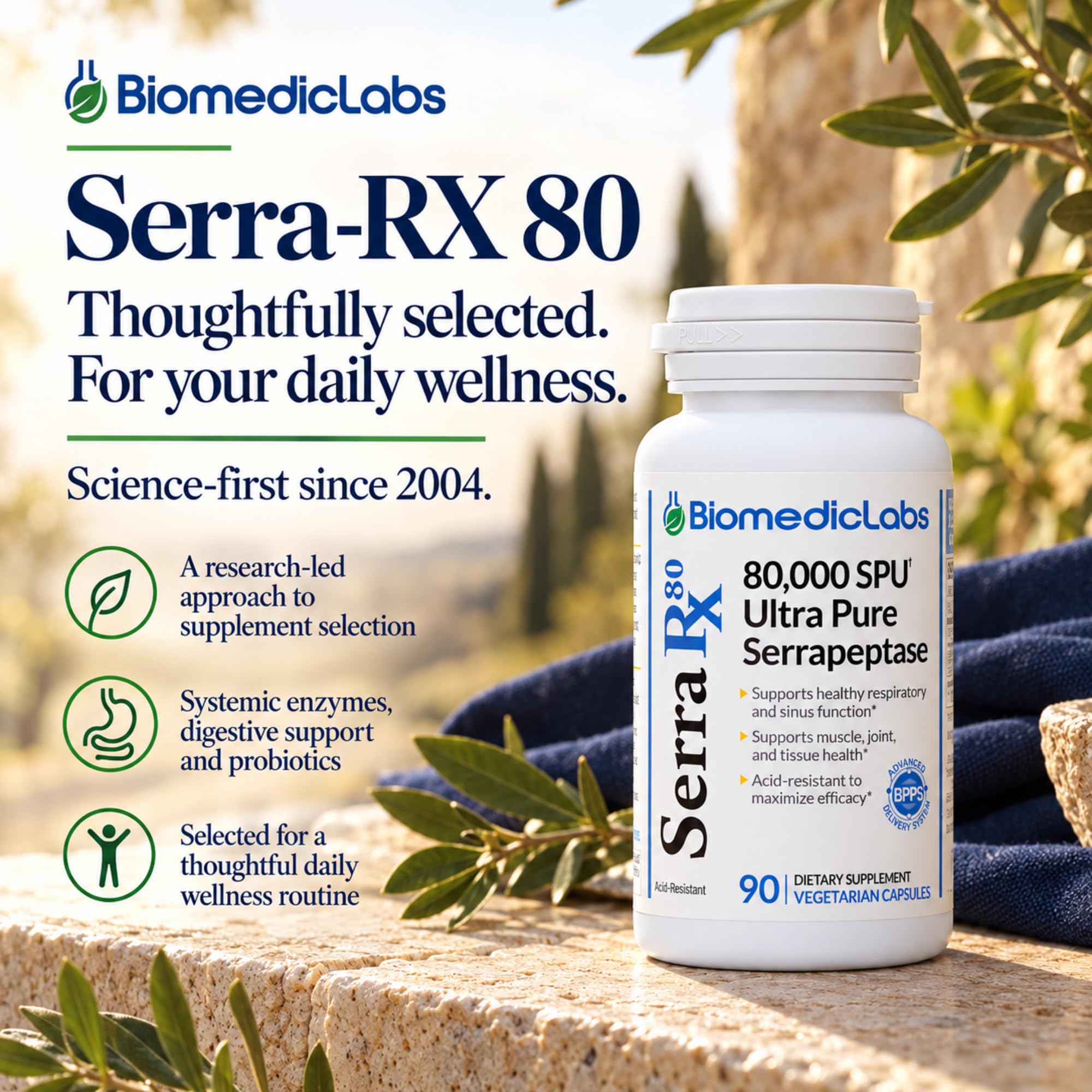 Biomedic Labs Serra-RX 80 Serrapeptase, 80,000 SPU, 90 Capsules — Amazon image 6