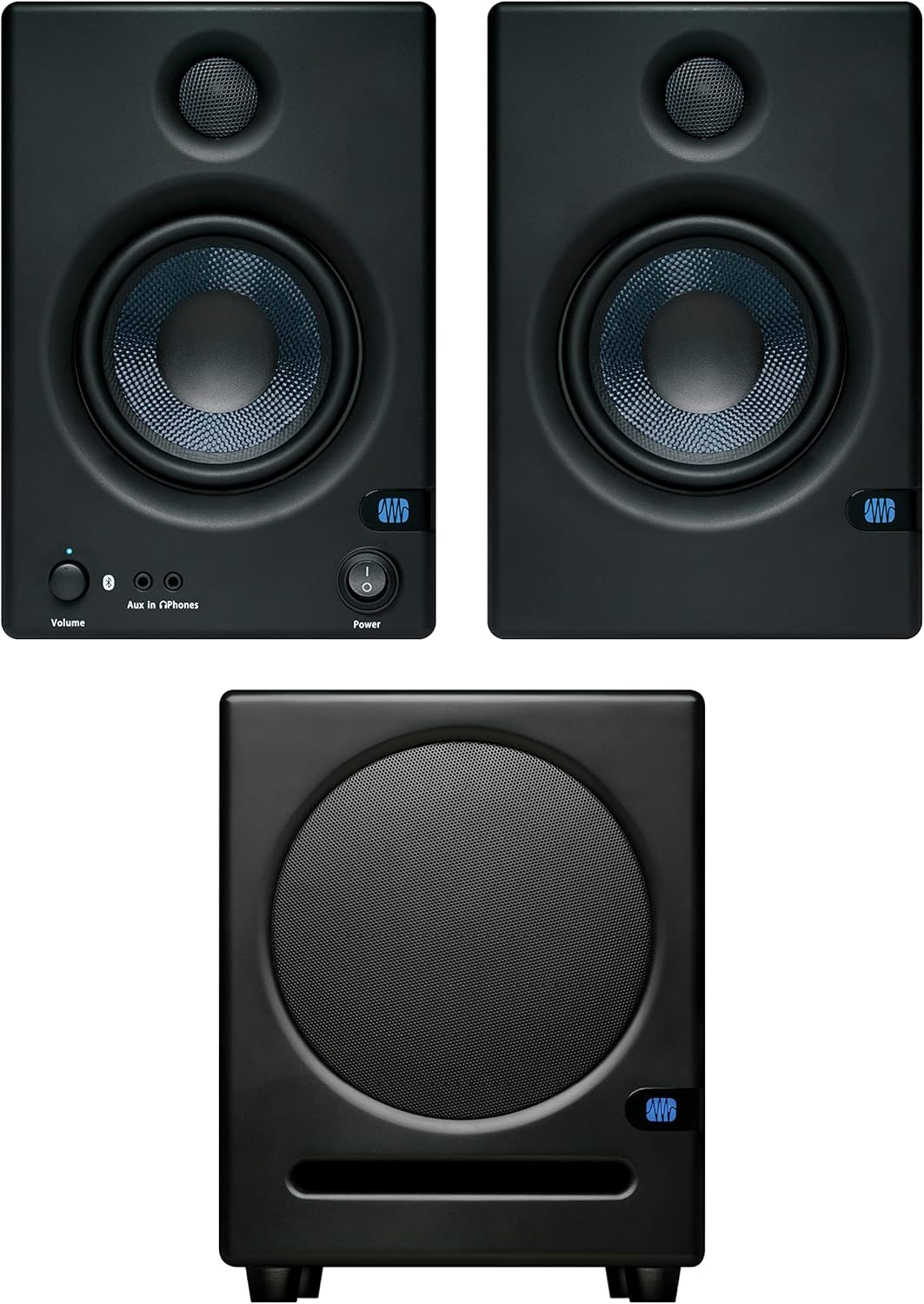 PreSonus Eris E5 BT und Sub8 2.1 StudioBundle mit 5,25"Bluetooth