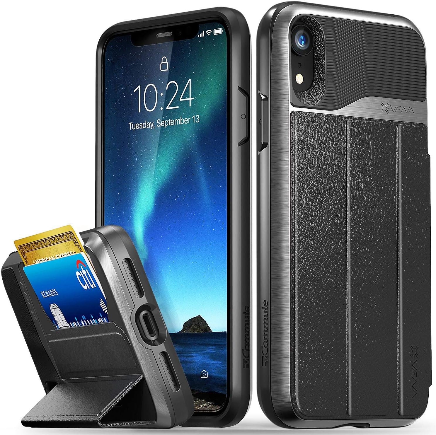 Vena Vcommute Apple Iphone Xr 6 1 インチ スマホ ケース 財布型アップル アイフォン Xr 18 専用 スペースグレイ ブラック Faz Co Zm