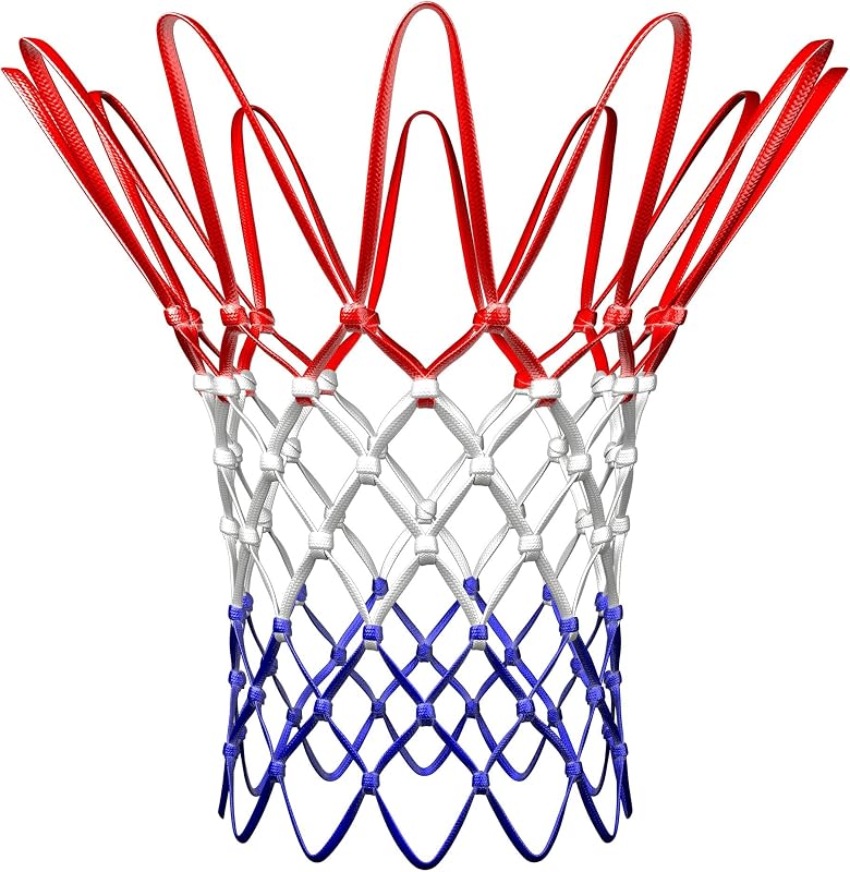 Red de baloncesto Spalding | 12 bucles | Se adapta a llantas estándar para interiores o exteriores | Reemplazo de la red del aro de baloncesto