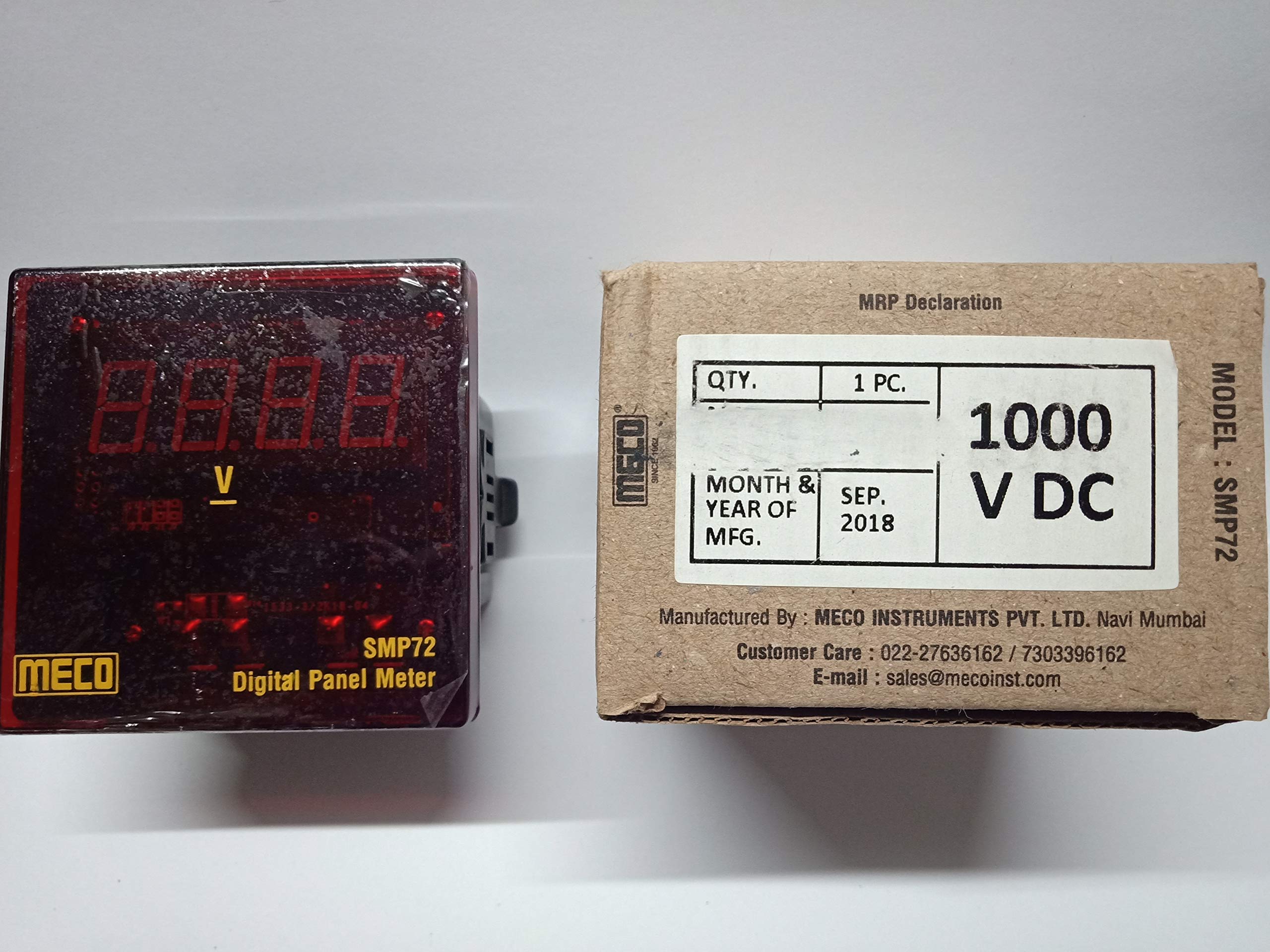Meco; Digital Panel Meter; DPM; Model - SMP72; 0-1000V DC (B07NSB9PF8) Amazon Price History, Amazon Price Tracker