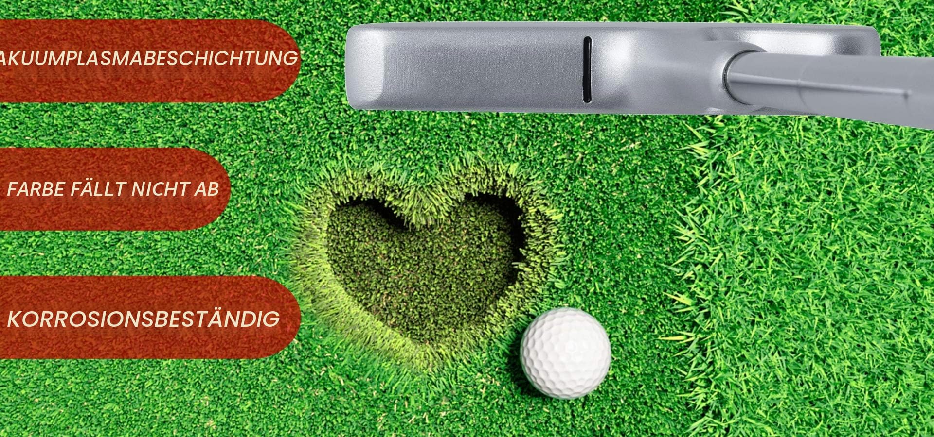 LEAGY Zeitloser klassischer Golf-Putter, 88,9 cm Länge, Putt Putt Style Zwei-Wege-Kopf und Premium-Gummigriff für Männer und Frauen für Rechts- oder Linkshänder