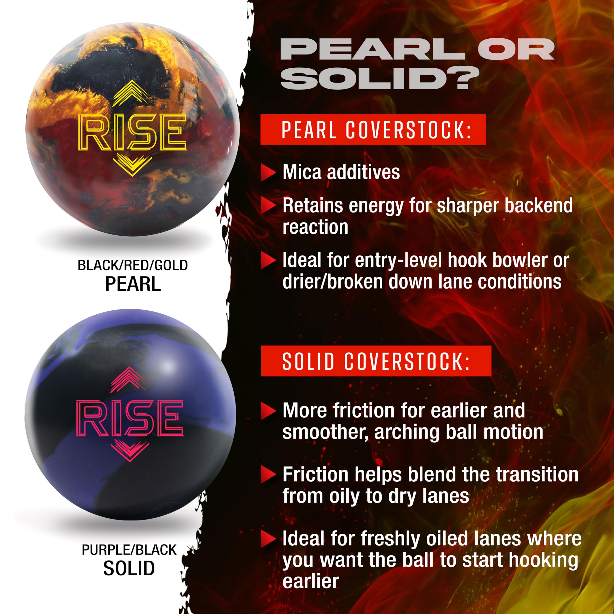 KR Strikeforce Rise Reactive Performance Bowlingball ungebohrt USBC-geprüft 7,3 kg