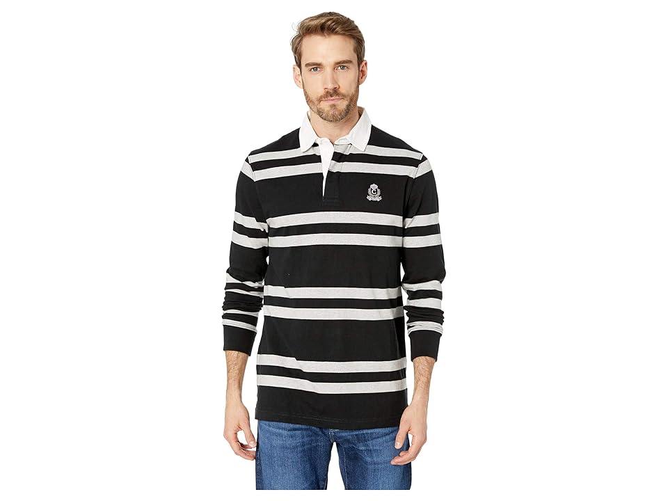 

CHAPS Cotton Rugby Polo (Polo Black Multi) Men's Clothing