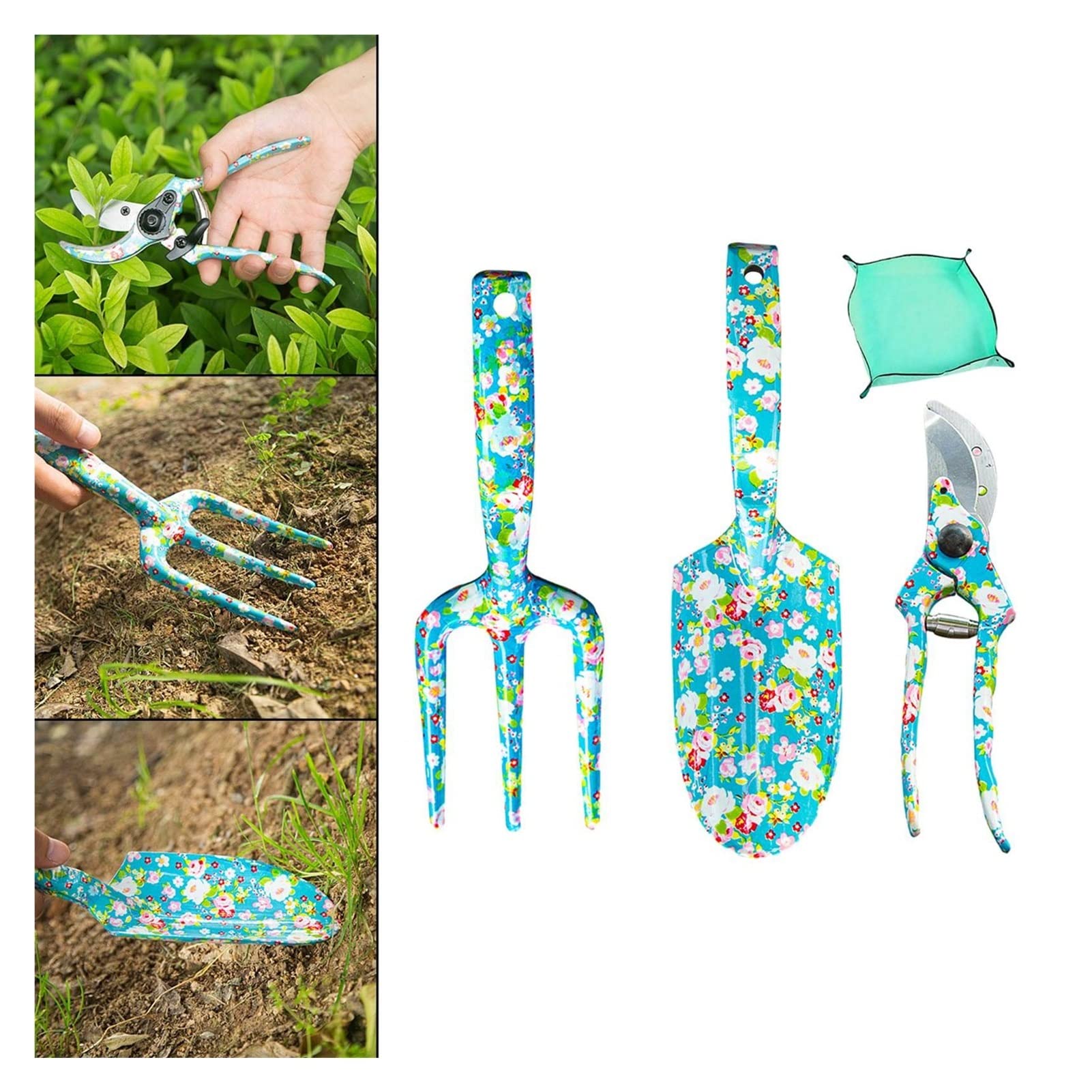 Juego de herramientas de jardín Juego de herramientas de jardín para trabajo pesado Suministros de jardinería lindos Regalos Juego de herramientas para rascar de jardín de 3 piezas para macetas Cava