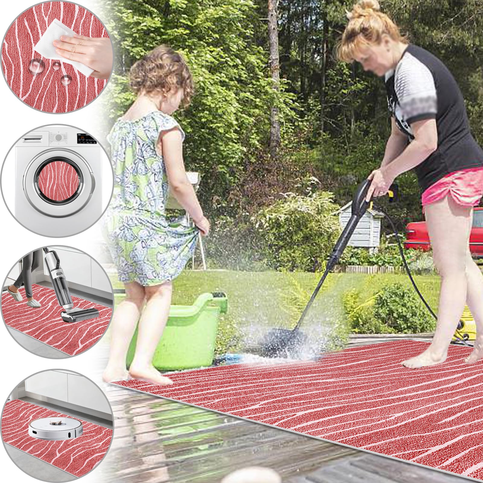 Długi dywan do przedpokoju 100 x 100 cm nowoczesny dywan z krótkim włosiem zmywalny dywanik wejściowy długi dom antypoślizgowy wąski dywan do salonu sypialni przed sofą kominek lub zlew