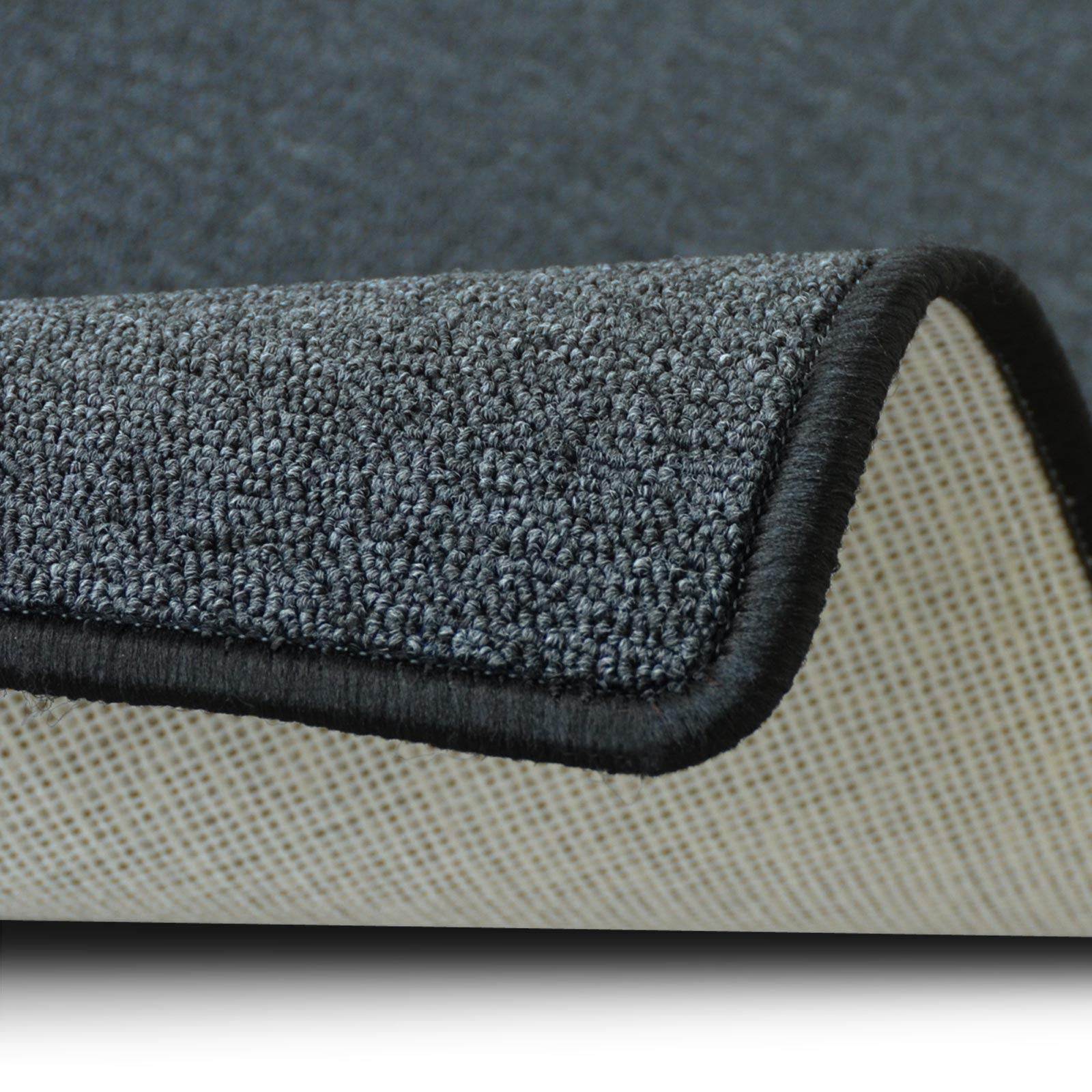 Passatoia Al Metro London - Tappeto A Pelo Corto, Bordi Rinforzati, Antracite, 66x300 Cm, Per Corridoio - Foto 9