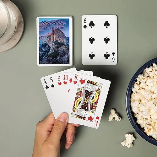 Miniatura 2 de Lantern Press Parque Nacional de Yosemite, California, The Mountains are Calling, Half Dome y Sunset (52 cartas de juego, baraja de cartas de tamaño