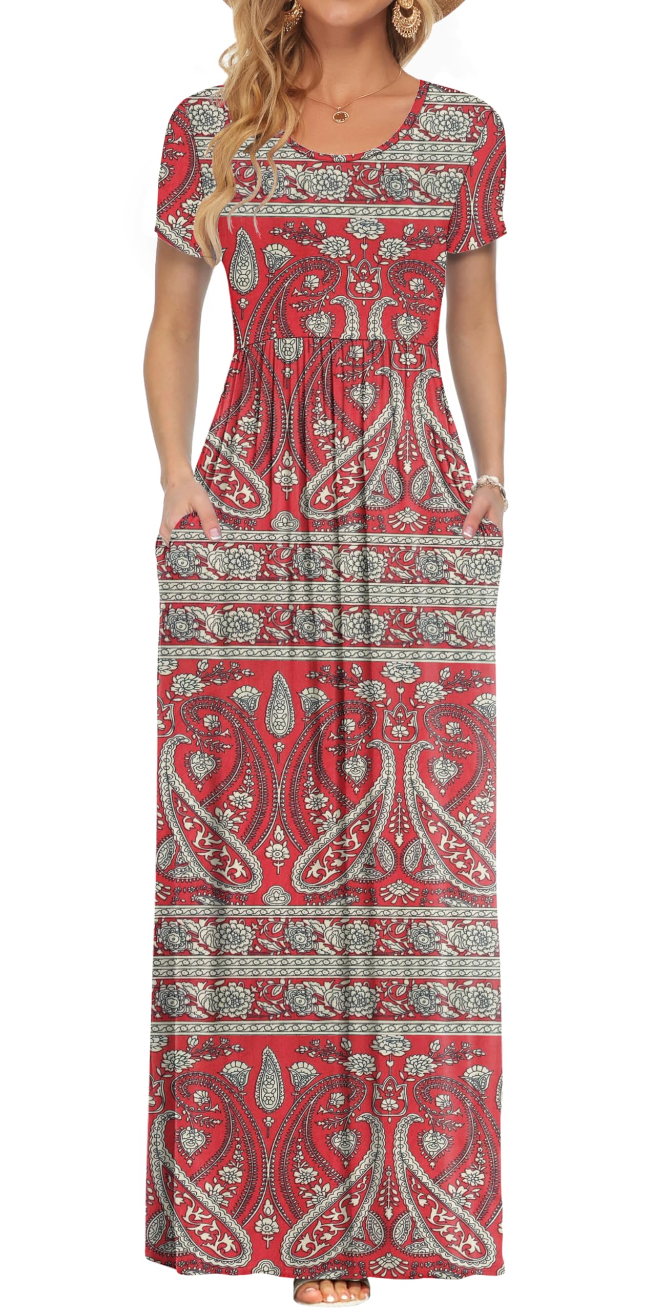 Maxi Dress for Women - Summer Casual Long Dresses for Ladies with Pockets