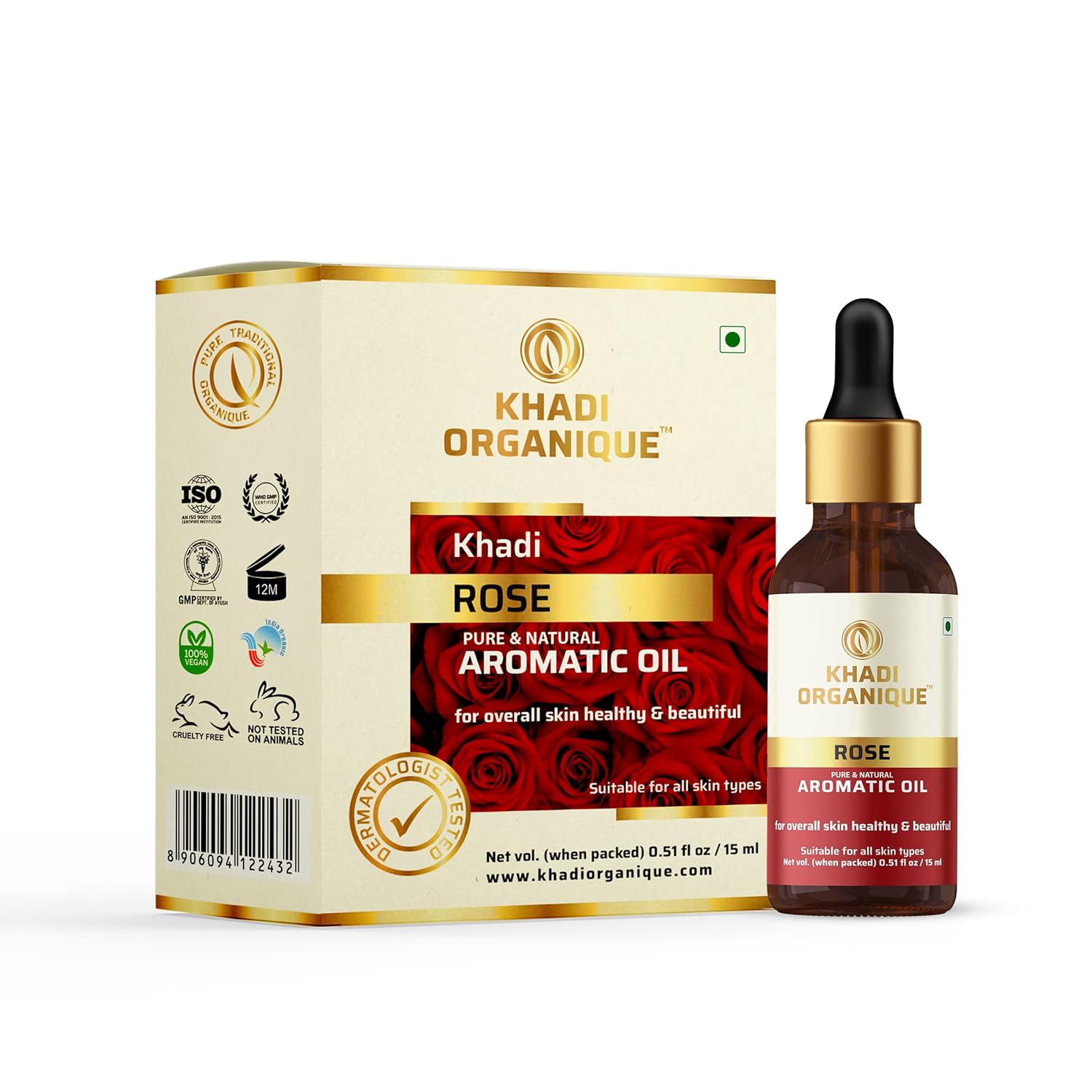 Khadi Organique Rose Essential Oil (Rose Essential Oil) Amazon.in
