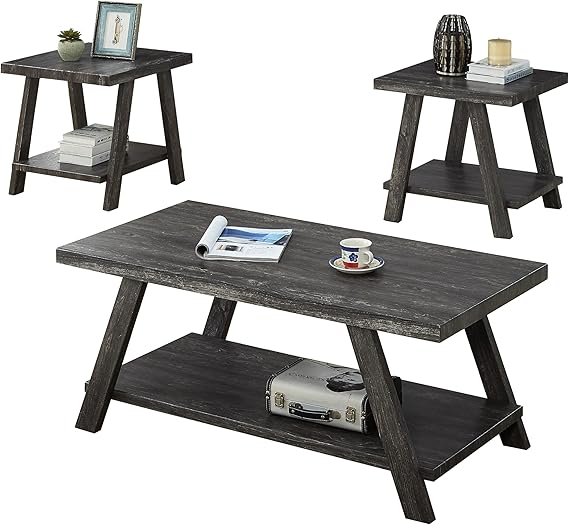 NALLBEIRRAA 3Piece Living Room Table Set, Coffee Table