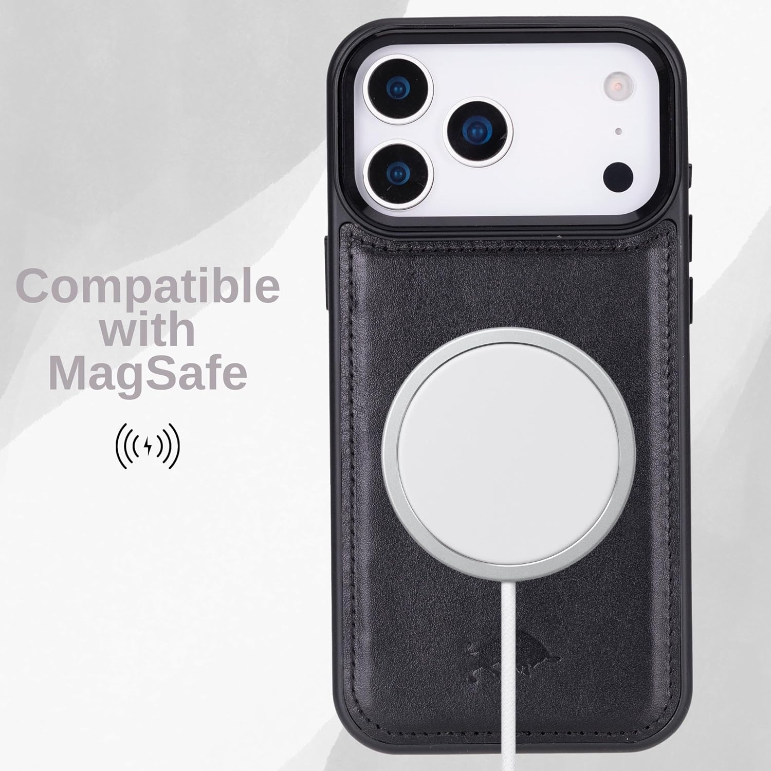 VENOULT Detachable Wallet Case for iPhone, Buesiness Style for 17 Pro MAX 4 Card Holder Folio Cover, Man or Women, Compatible with Magsafe, RFID, Full Grain Genuine Leather (Rustic Black)