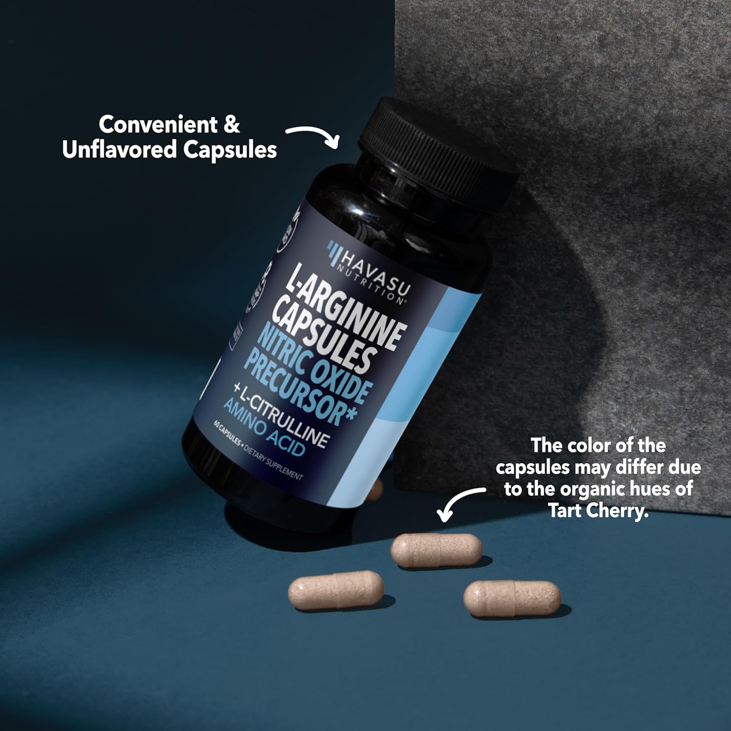 L-Arginine Capsules with L-Citrulline - Nitric Oxide Supplement - L Arginine and L Citrulline Blend - 120 Count - Vegan, Non-GMO Capsules for Performance, Endurance and Muscle Support - 2 Month Supply
