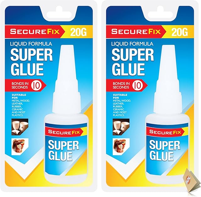 2pk Super Glue All Purpose | 40g Superglue General Strong Glue For Everything | Shoe Glue Sole Repair, Metal Glue, Model Glue Ceramic Glue Repair Super Glue For Plastic Glue Strong Glue + SOL Notebook
