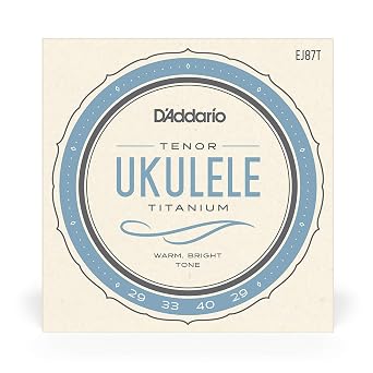 Daddario Ej87T Ukulele Tel Seti, Tenor, Titanium, Warm Bright