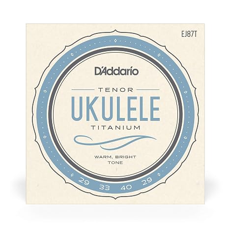 Daddario Ej87T Ukulele Tel Seti, Tenor, Titanium, Warm Bright