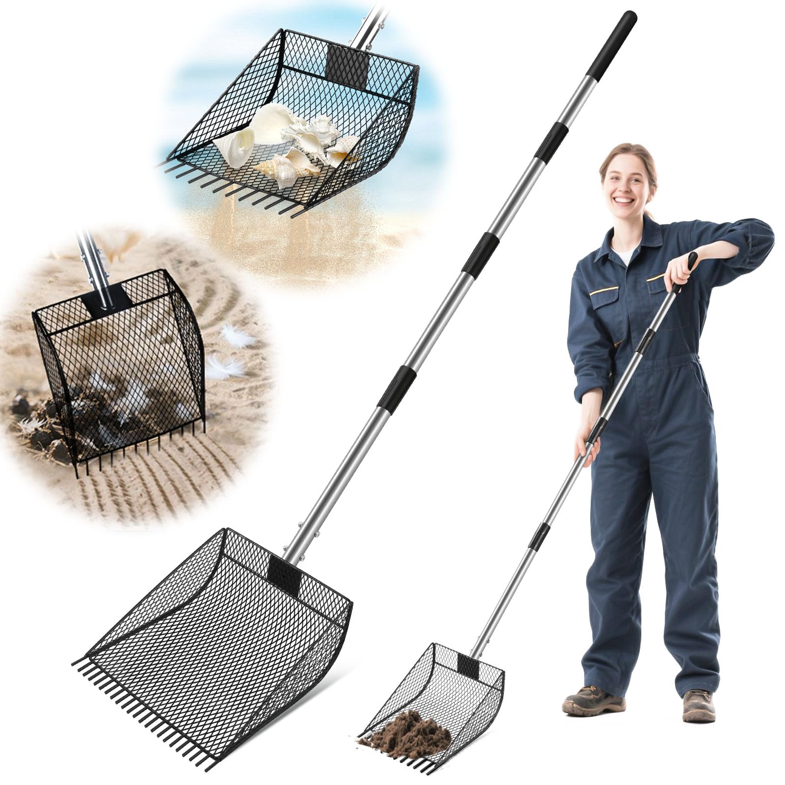 CAROD 2-in-1 Chicken Poop Scooper & Rake