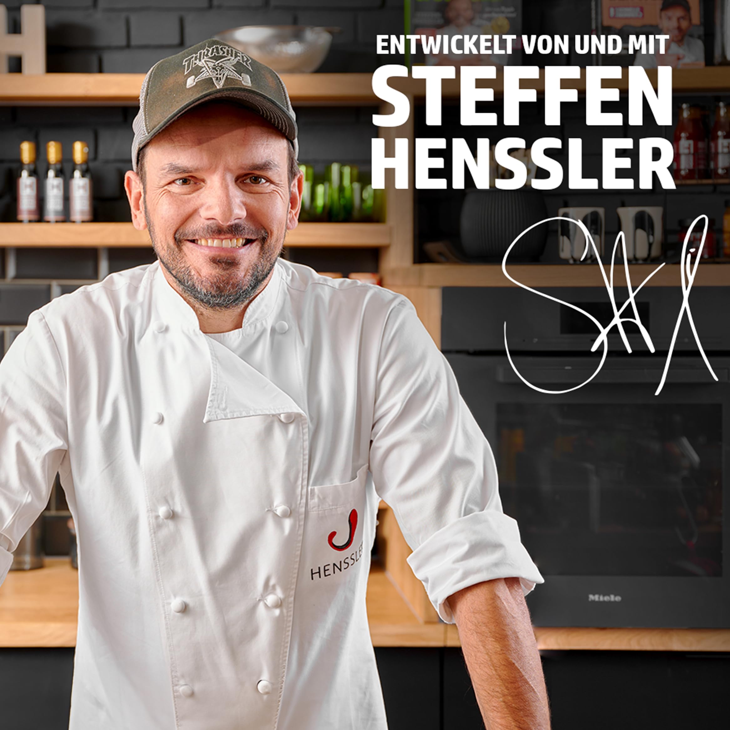 HENSSLERS® Stielkasserolle 16cm [ALLE HERDARTEN] - Saucepan aus Edelstahl - Stieltopf mit innovativer Keramikbeschichtung + Antihaftwirkung - Kochtopf klein - Mini Topf - Kasserolle Induktion geeignet