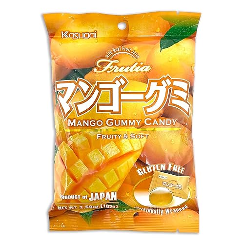 Miniatura 2 de Kasugai Gummy Candy, mango, bolsas de 3.59 onzas (paquete de 12)