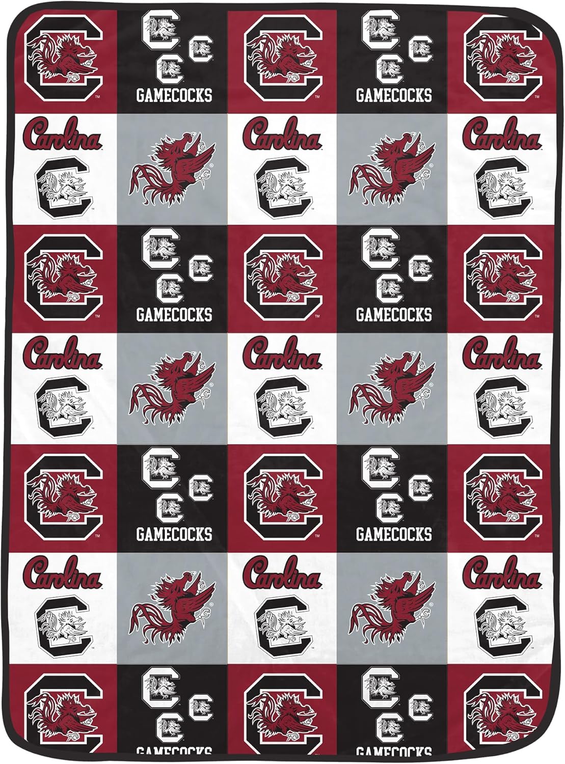 Pegasus Sports NCAA South Carolina Gamecocks Graphic Grid Ultra Cozy Oversized Blanket
