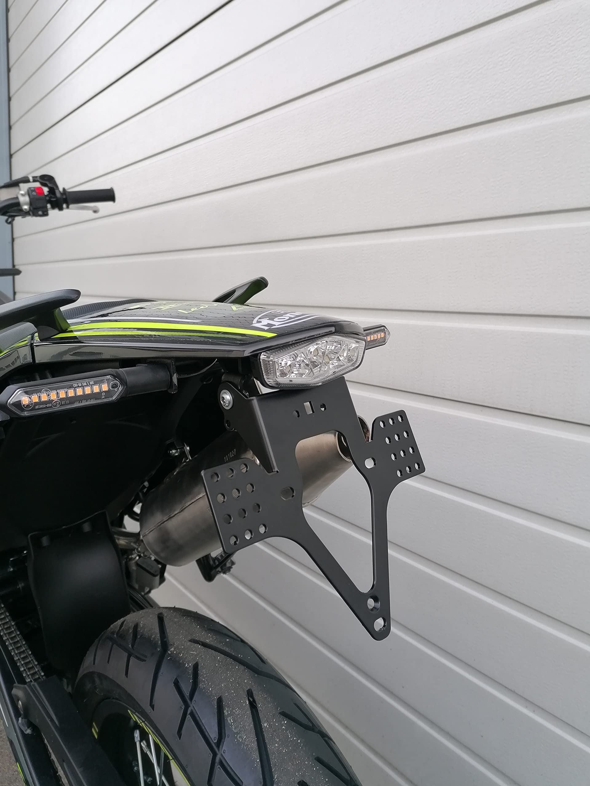 Kennzeichenhalter für FB Mondial SMX 125 Bj 2021-2025 GroFaTec EVO Kennzeichenträger Enduro smx125 Supermoto Nummernschild kurzes Heck Heckumbau KL Motors KXE 125