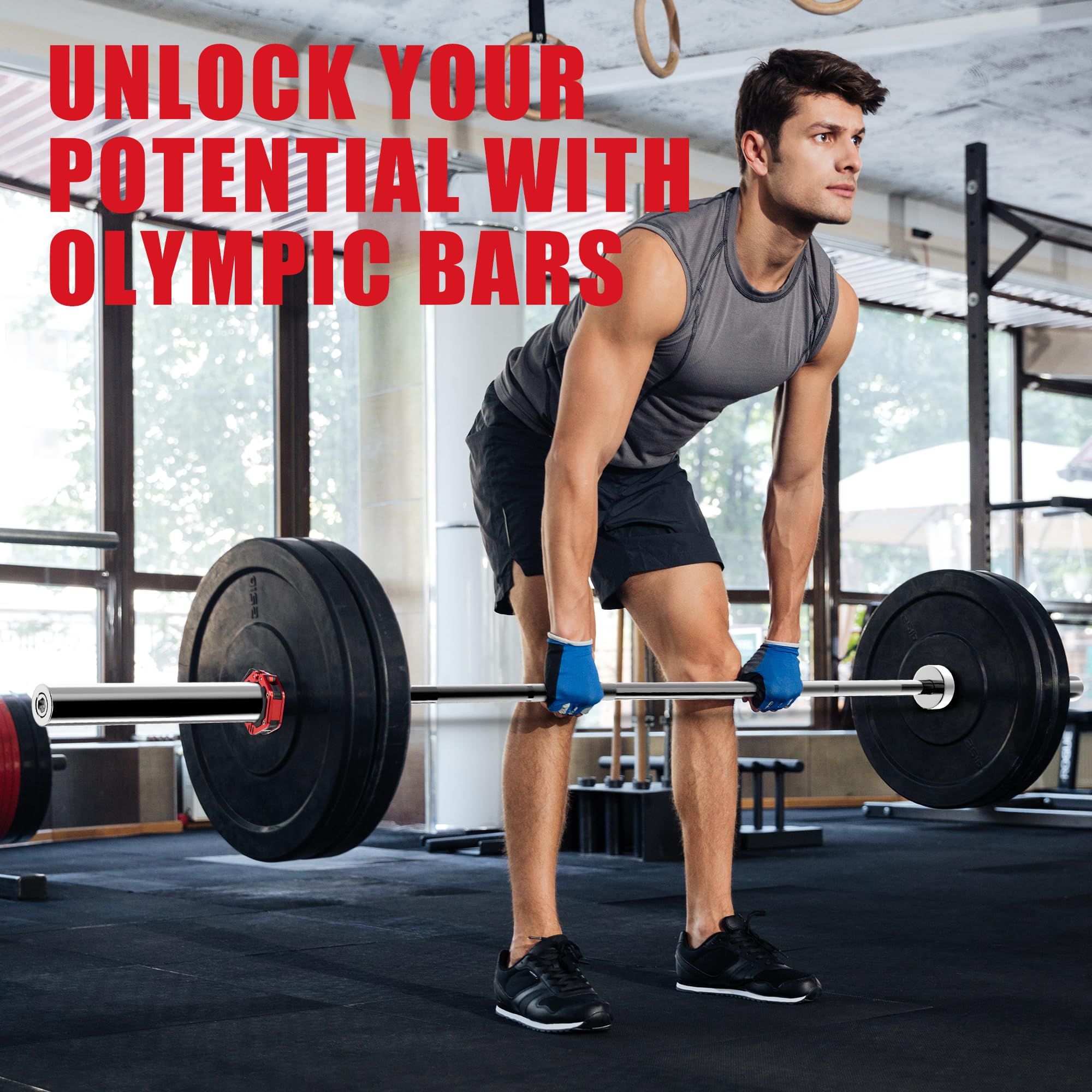 Bilanciere Olimpico Body Revolution 2,1 Mt | 250kg Di Portata | Acciaio Cromato Con Zigrinatura | Per Powerlifting E Palestra Domestica