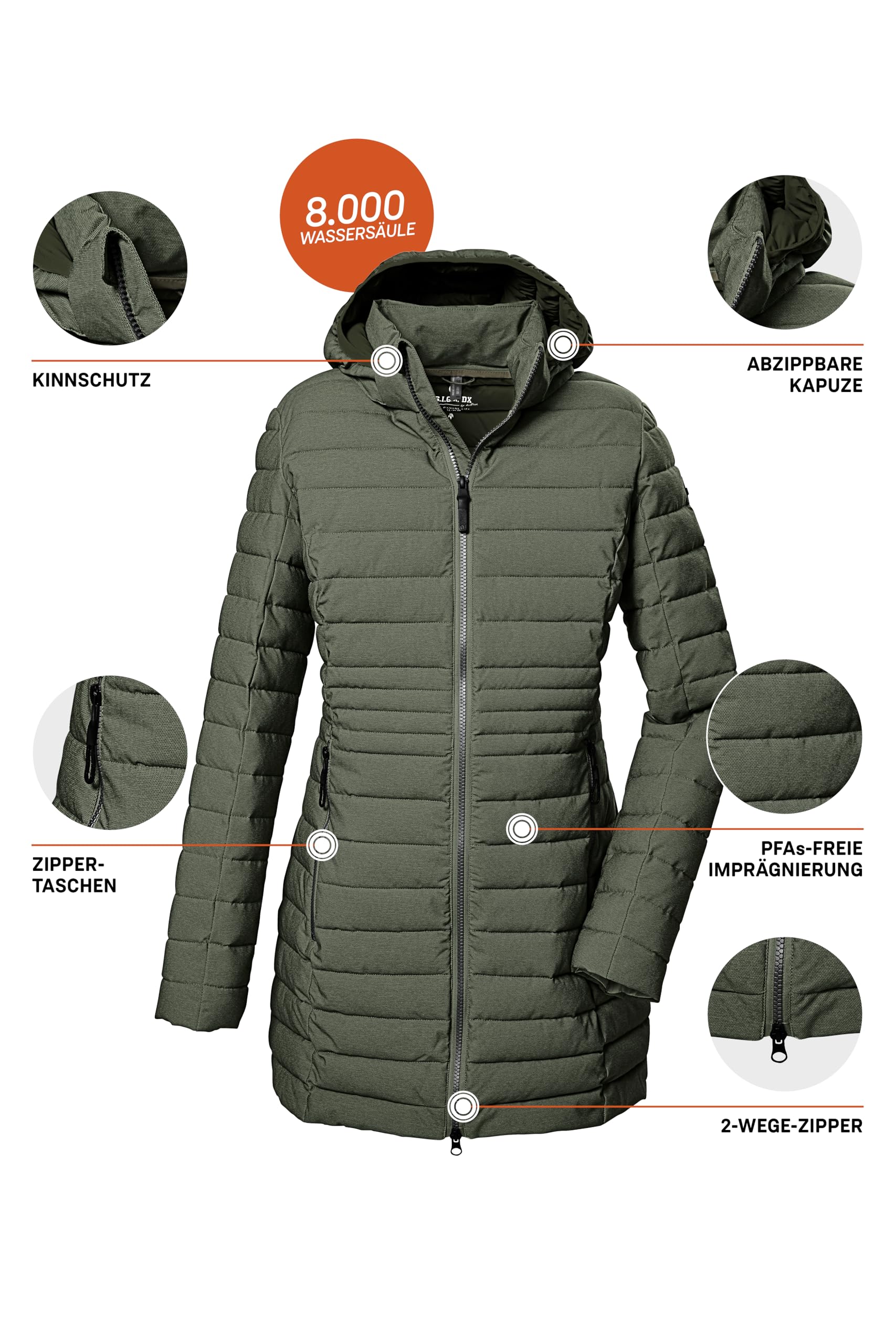 G.I.G.A. DX Gw 14 Wmn Qltd Prk_bacarya Parka acolchada/parka funcional con capucha con cremallera Mujer (Pack de 1)