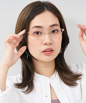 Amazon | [ゾフ] オーバル型 メガネ（ピンク（マット