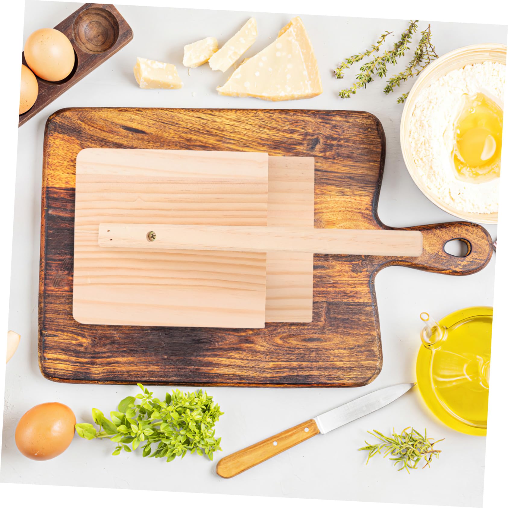 Molde Empanadillas de Madera para Hacer Masa y Envoltorios, Prensa de Madera Manual Adecuado para Preparar Empanadillas y Accesorios Hogar