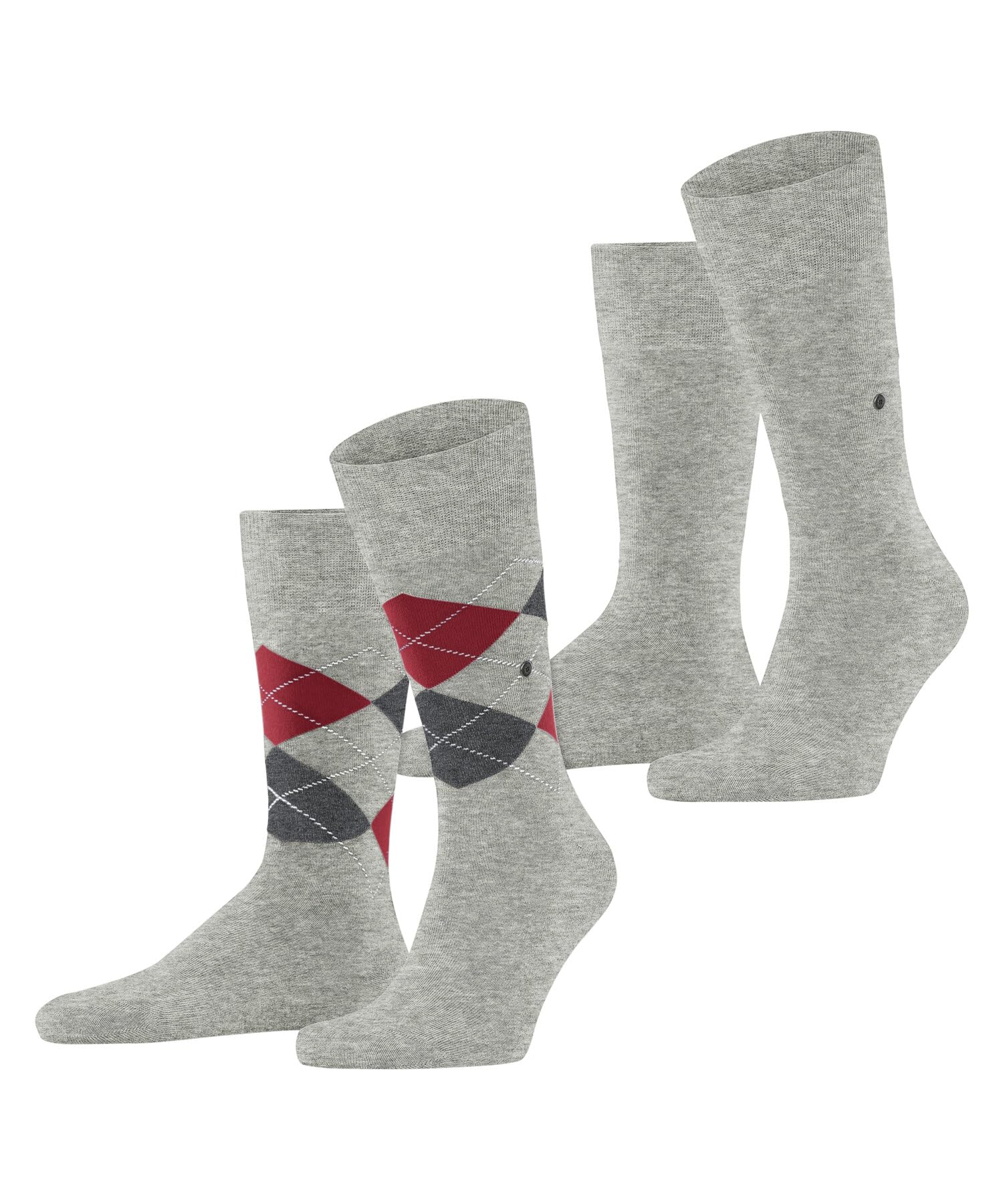 Burlington Men's Gris Football Socks Everyday (X2)